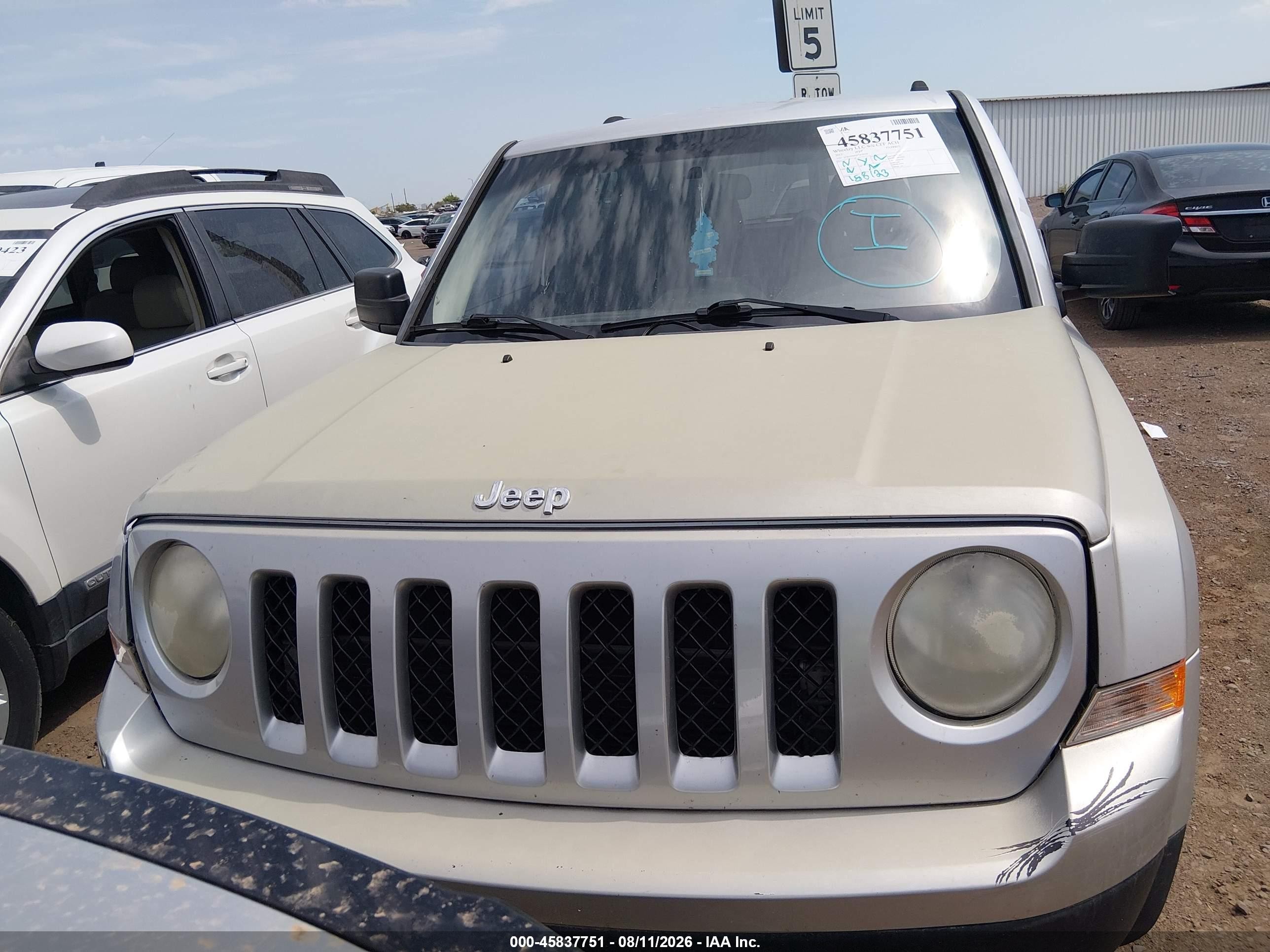 2012 Jeep Patriot Sport Silver vin: 1C4NJPBB3CD539218