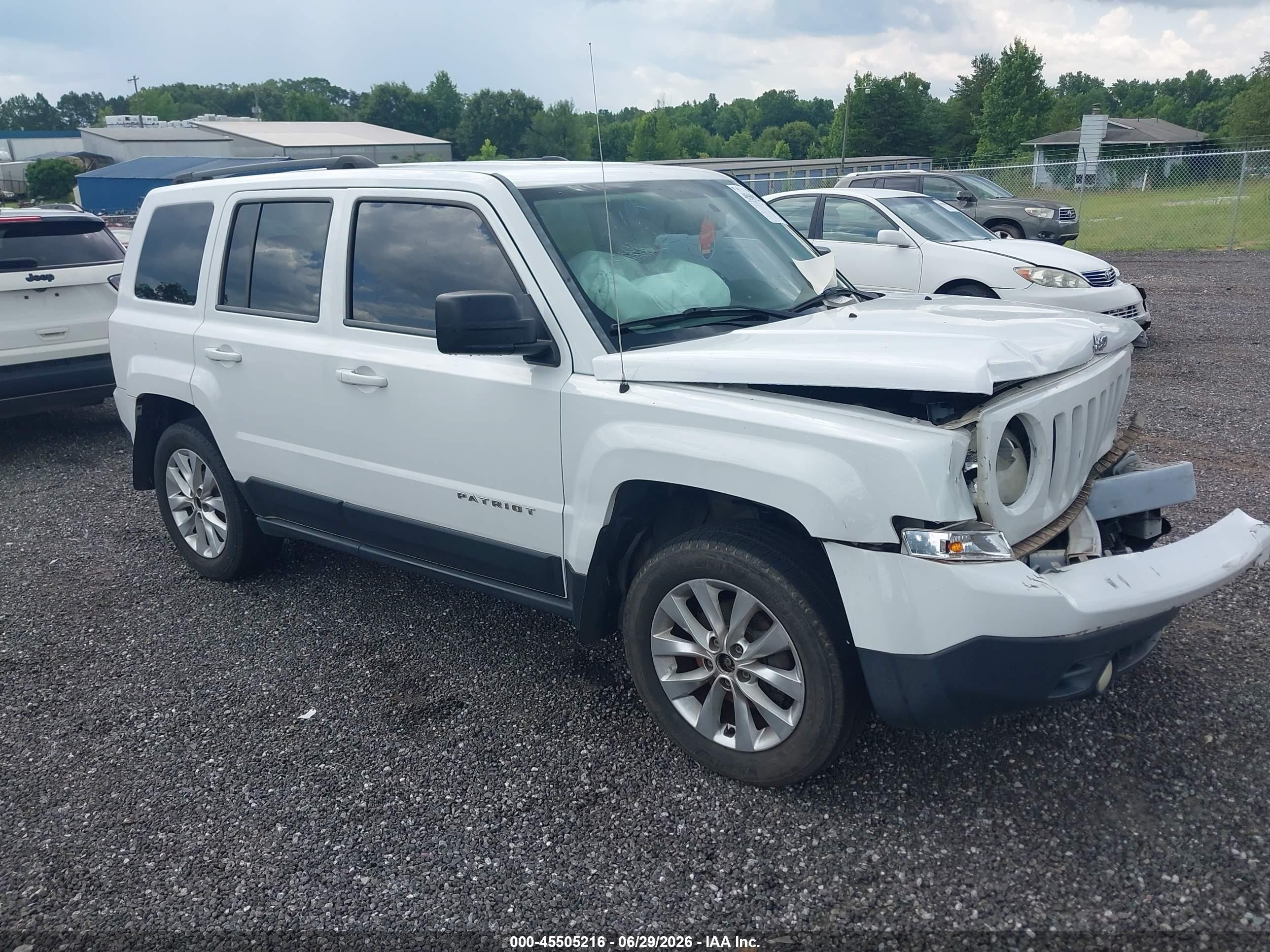 2012 Jeep Patriot Sport White vin: 1C4NJPBB3CD557105