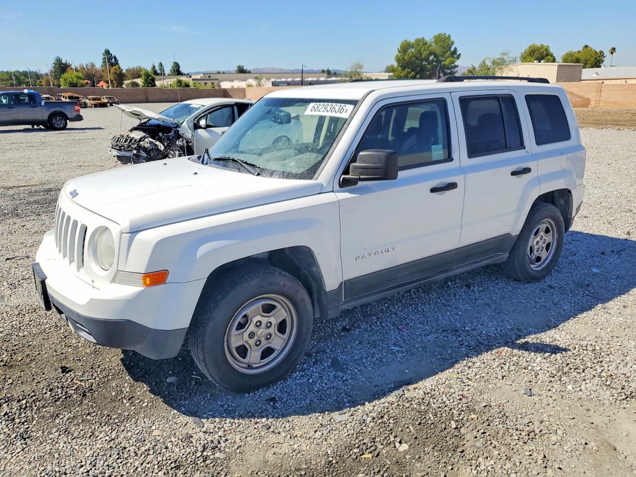 2015 Jeep Patriot Sport White vin: 1C4NJPBB3FD250893
