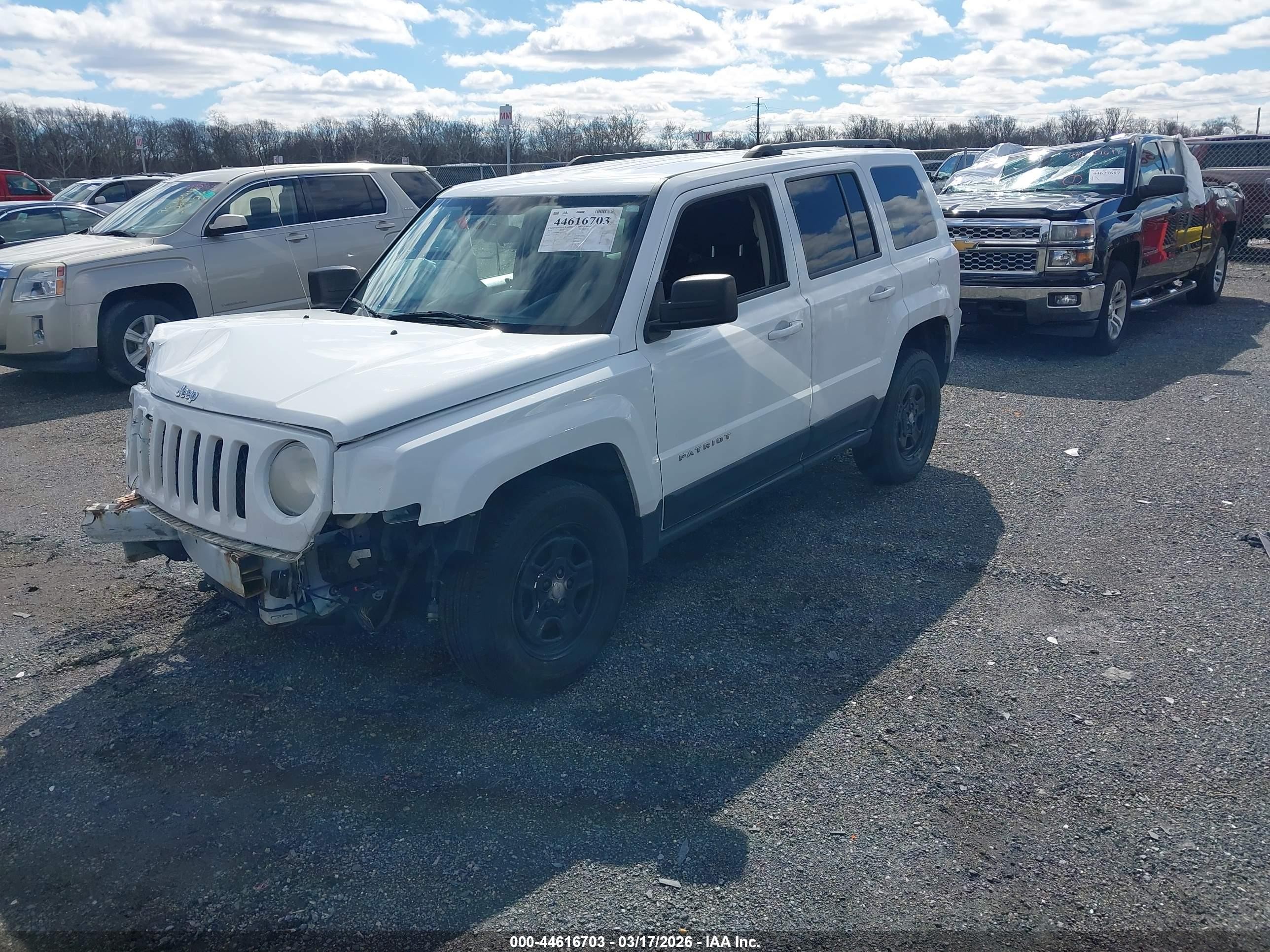 2012 Jeep Patriot Sport White vin: 1C4NJPBB4CD554049