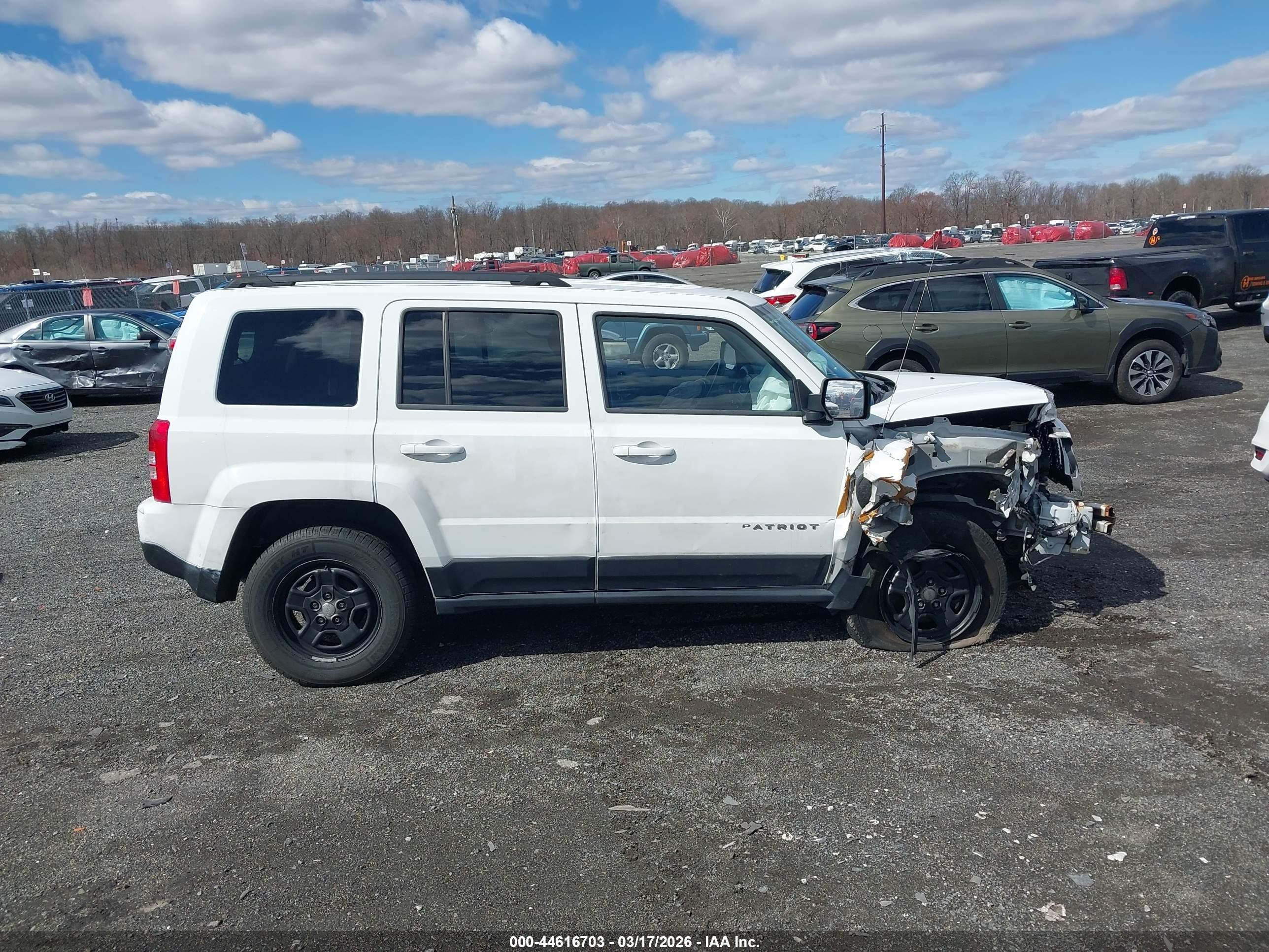 2012 Jeep Patriot Sport White vin: 1C4NJPBB4CD554049