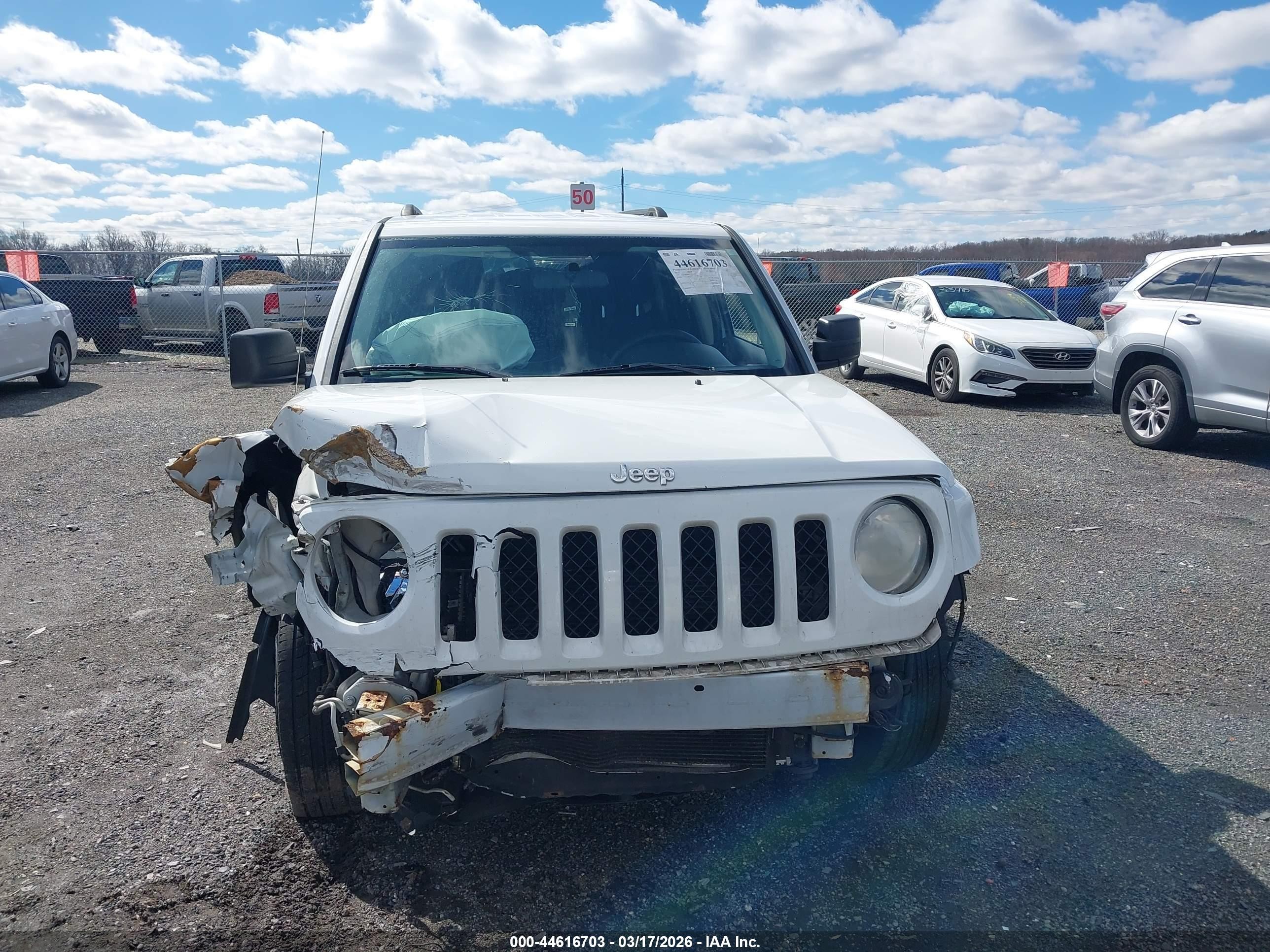 2012 Jeep Patriot Sport White vin: 1C4NJPBB4CD554049