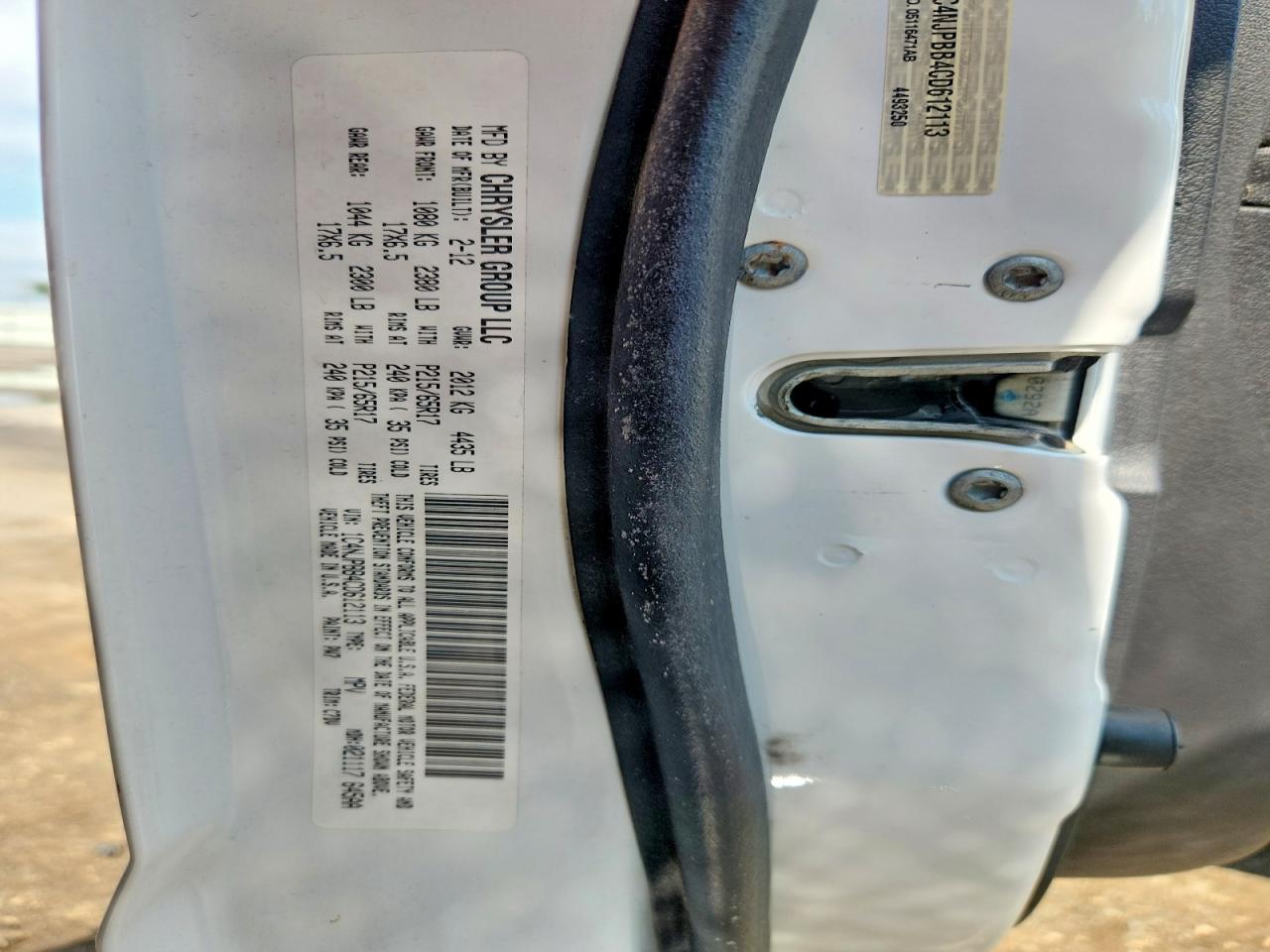 2012 Jeep Patriot Sport White vin: 1C4NJPBB4CD612113