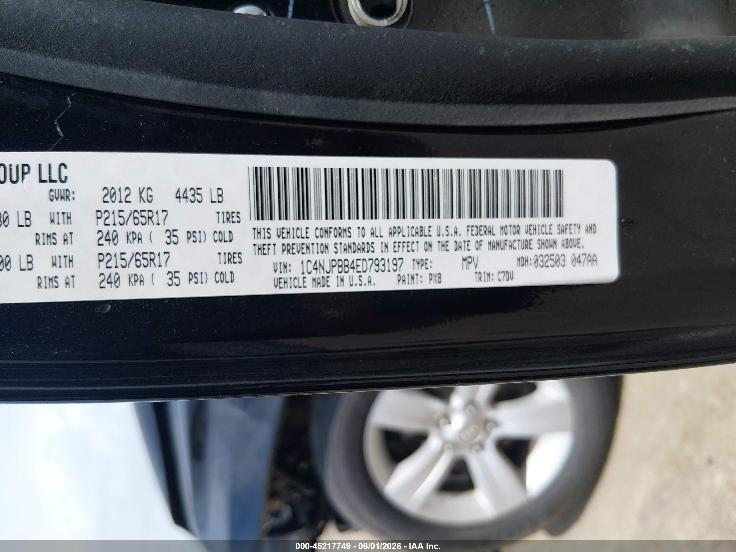 2014 Jeep Patriot Sport Black vin: 1C4NJPBB4ED793197