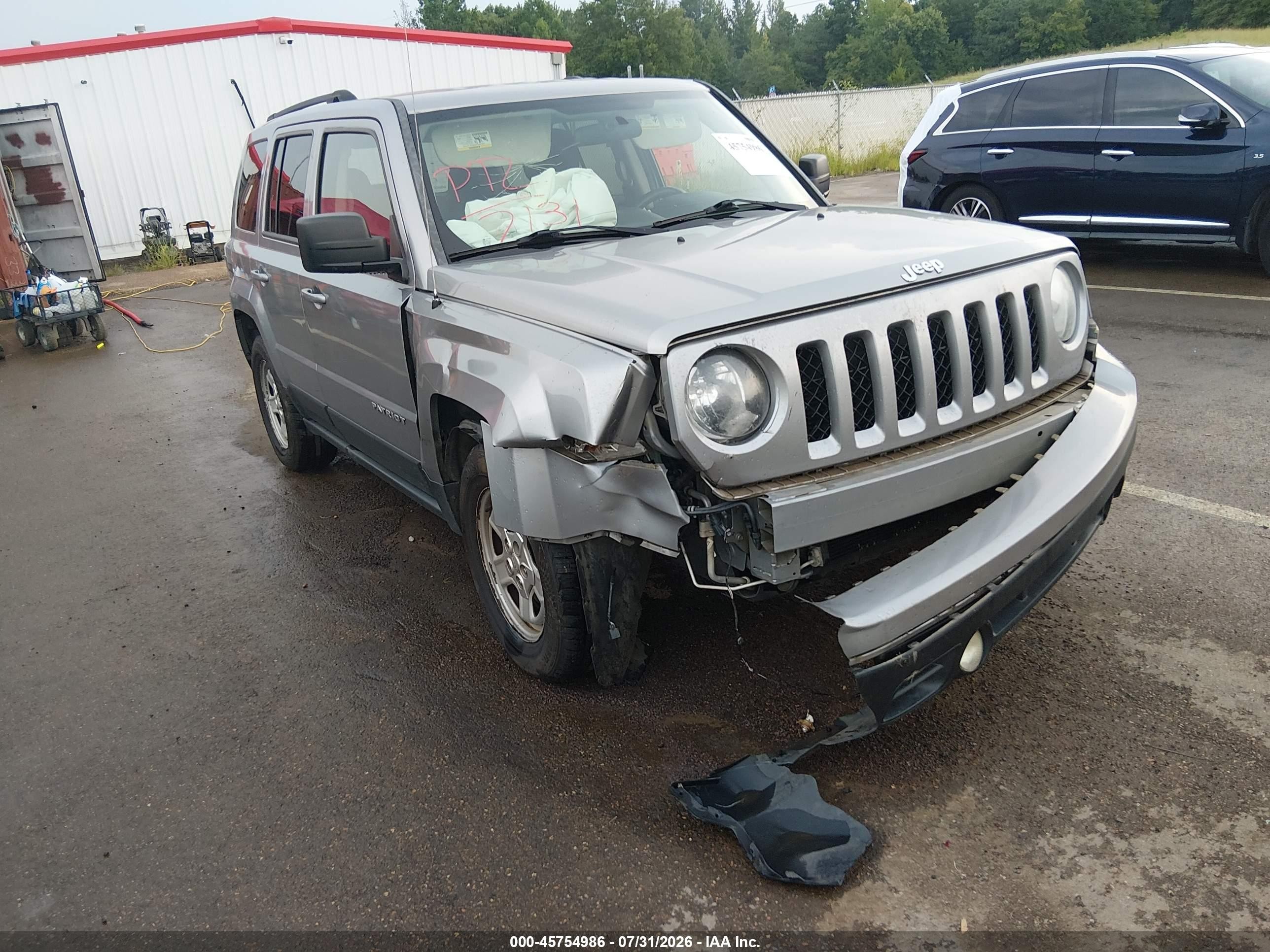 2014 Jeep Patriot Sport Серебряный vin: 1C4NJPBB4ED911703