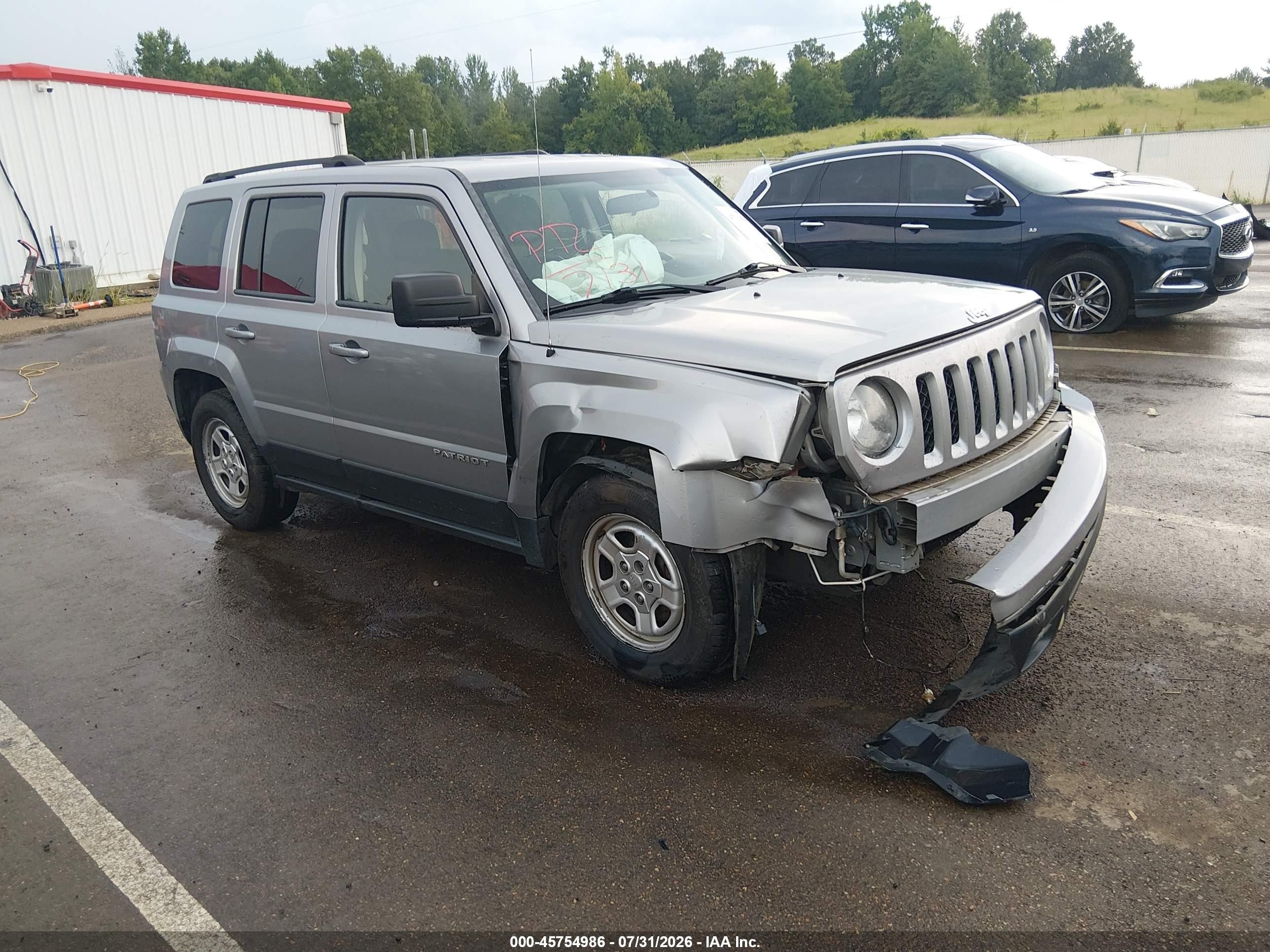 2014 Jeep Patriot Sport Серебряный vin: 1C4NJPBB4ED911703