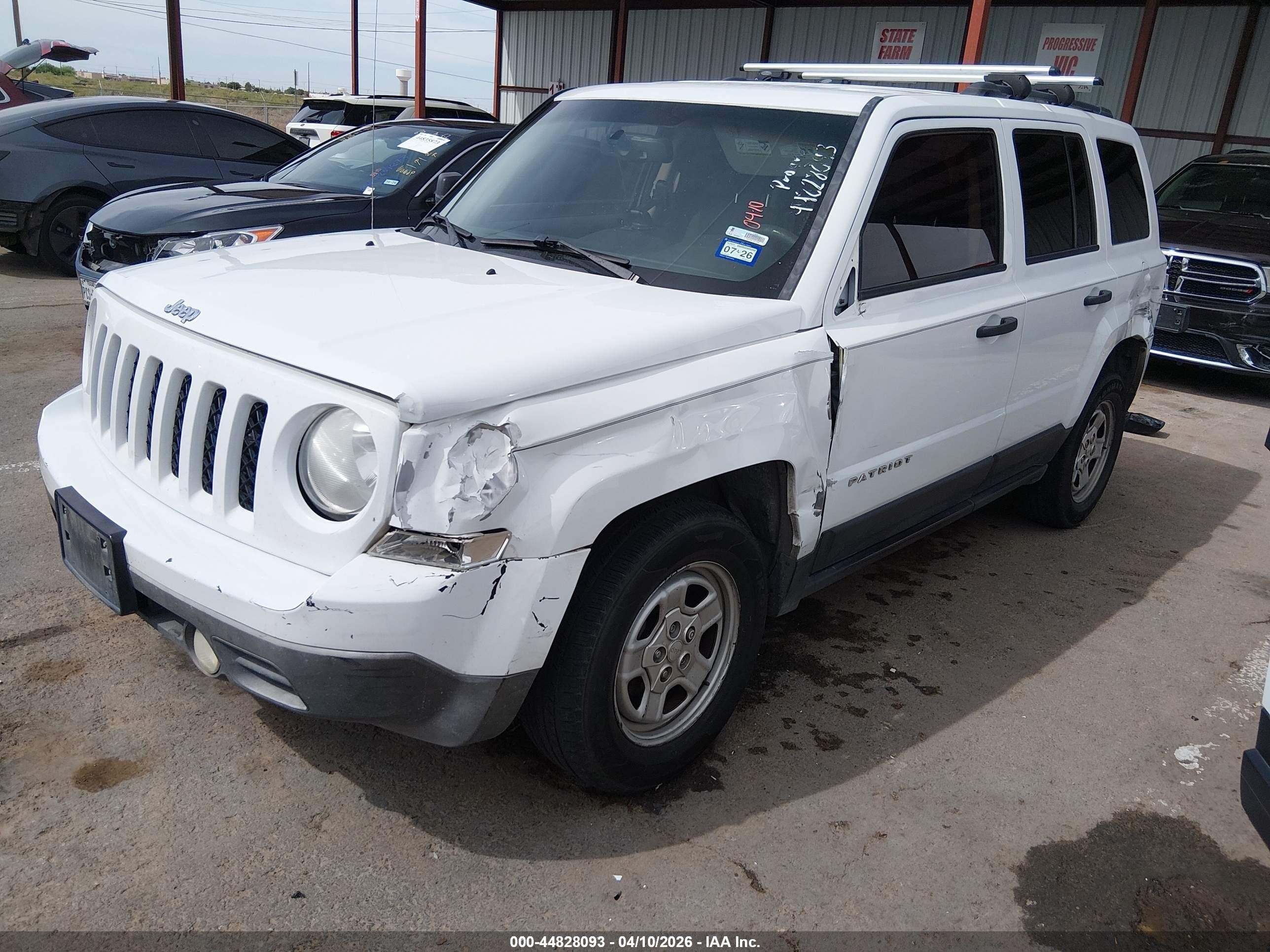 2015 Jeep Patriot Sport White vin: 1C4NJPBB4FD361677