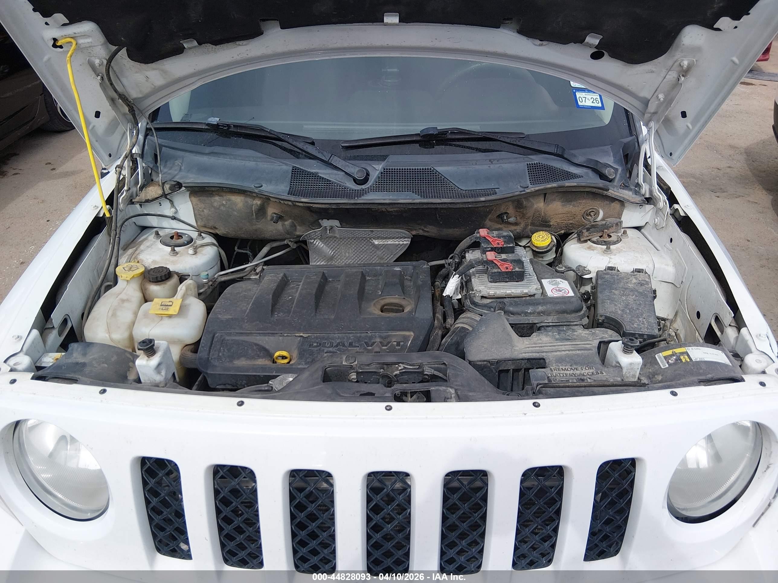 2015 Jeep Patriot Sport White vin: 1C4NJPBB4FD361677