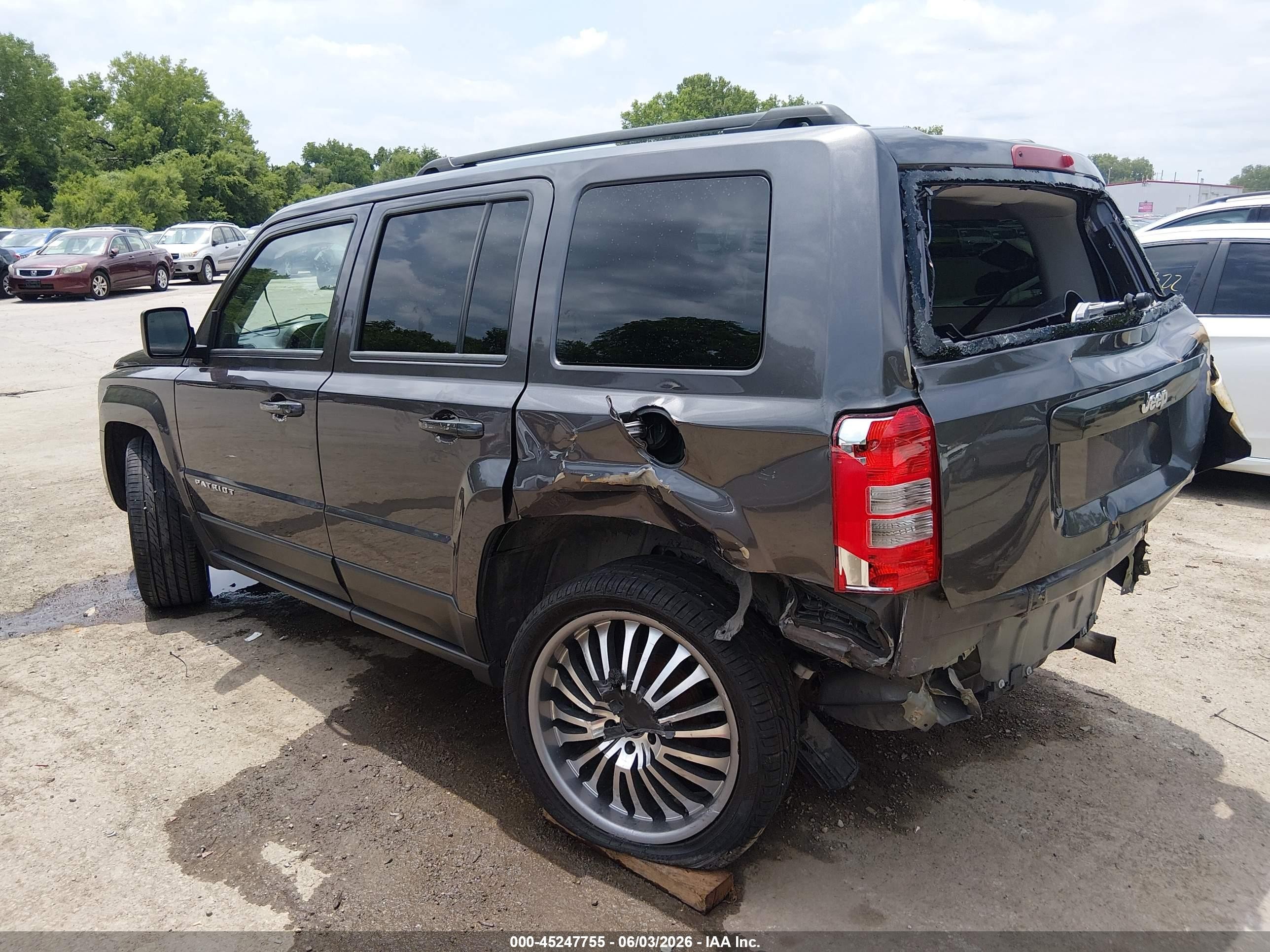 2015 Jeep Patriot Sport Gray vin: 1C4NJPBB4FD386949