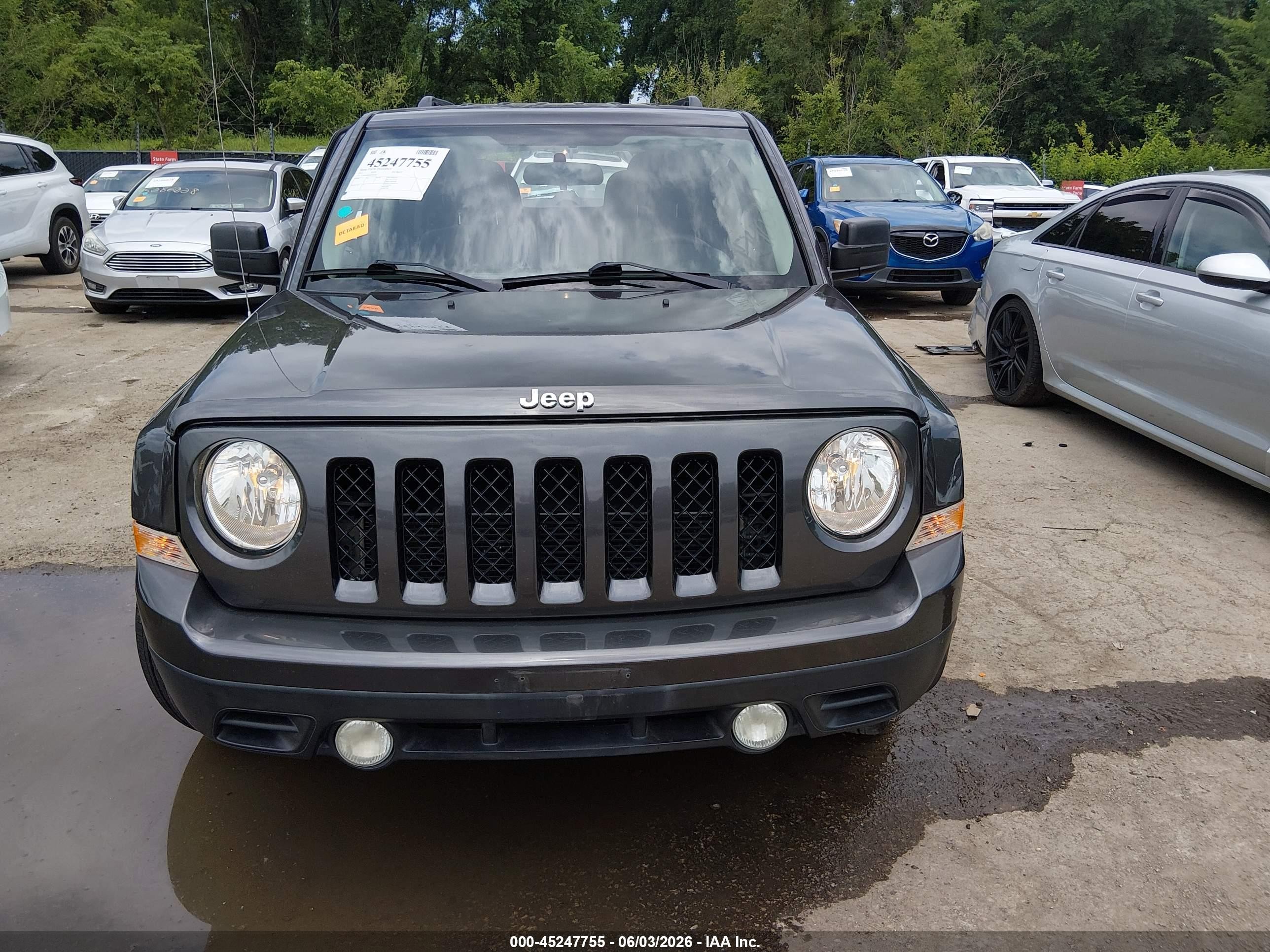 2015 Jeep Patriot Sport Gray vin: 1C4NJPBB4FD386949