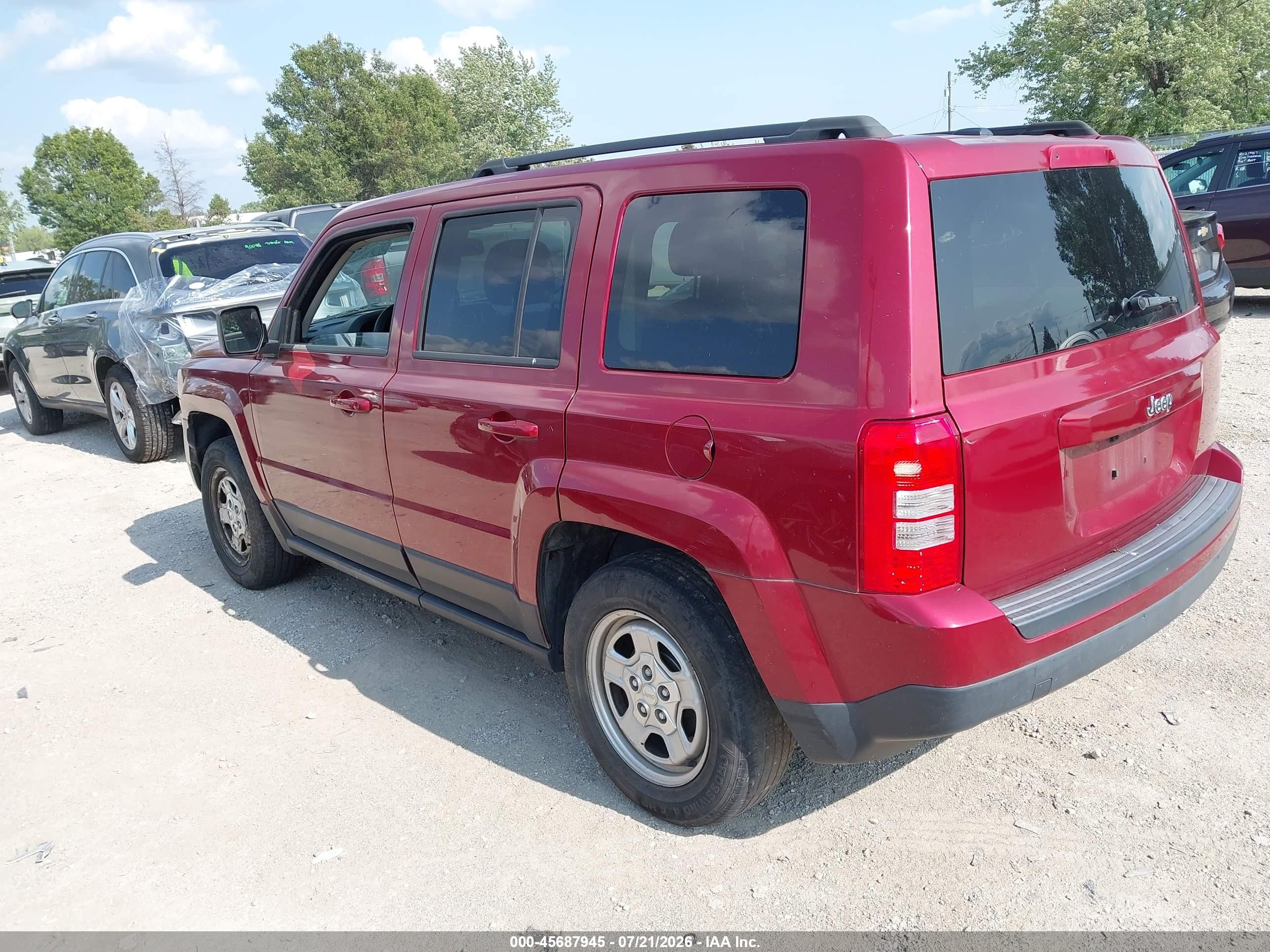 2015 Jeep Patriot Sport Красный vin: 1C4NJPBB5FD274662