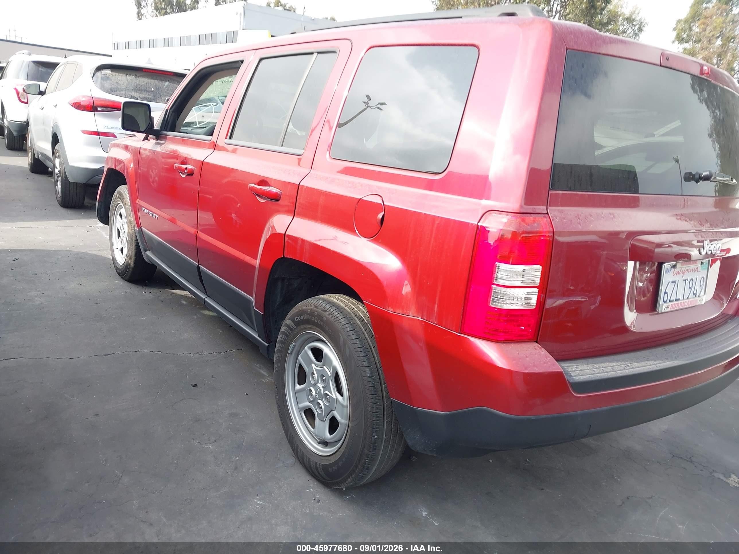 2013 Jeep Patriot Sport Red vin: 1C4NJPBB6DD232014