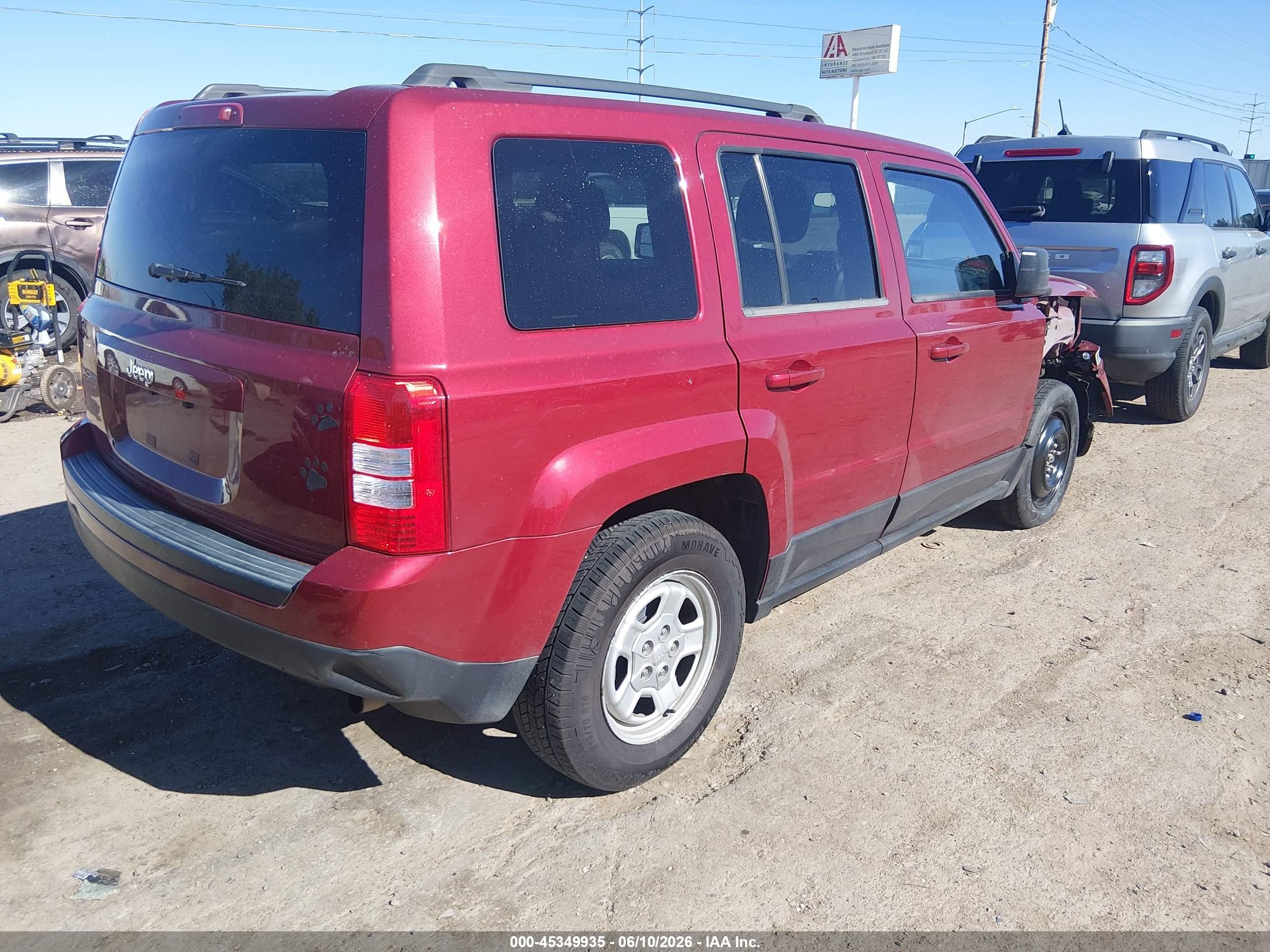 2014 Jeep Patriot Sport Burgundy vin: 1C4NJPBB6ED789796
