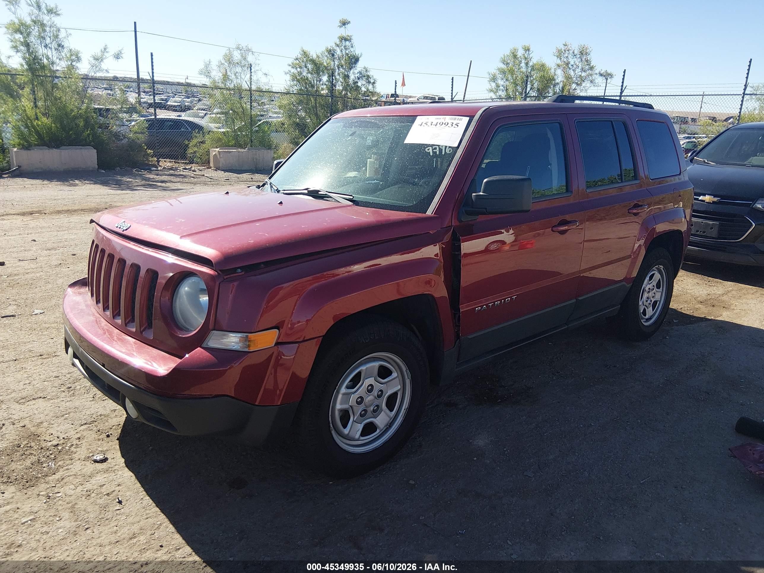 2014 Jeep Patriot Sport Burgundy vin: 1C4NJPBB6ED789796