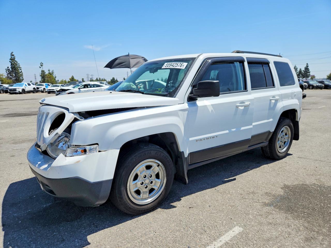 2014 Jeep Patriot Sport White vin: 1C4NJPBB7ED859287