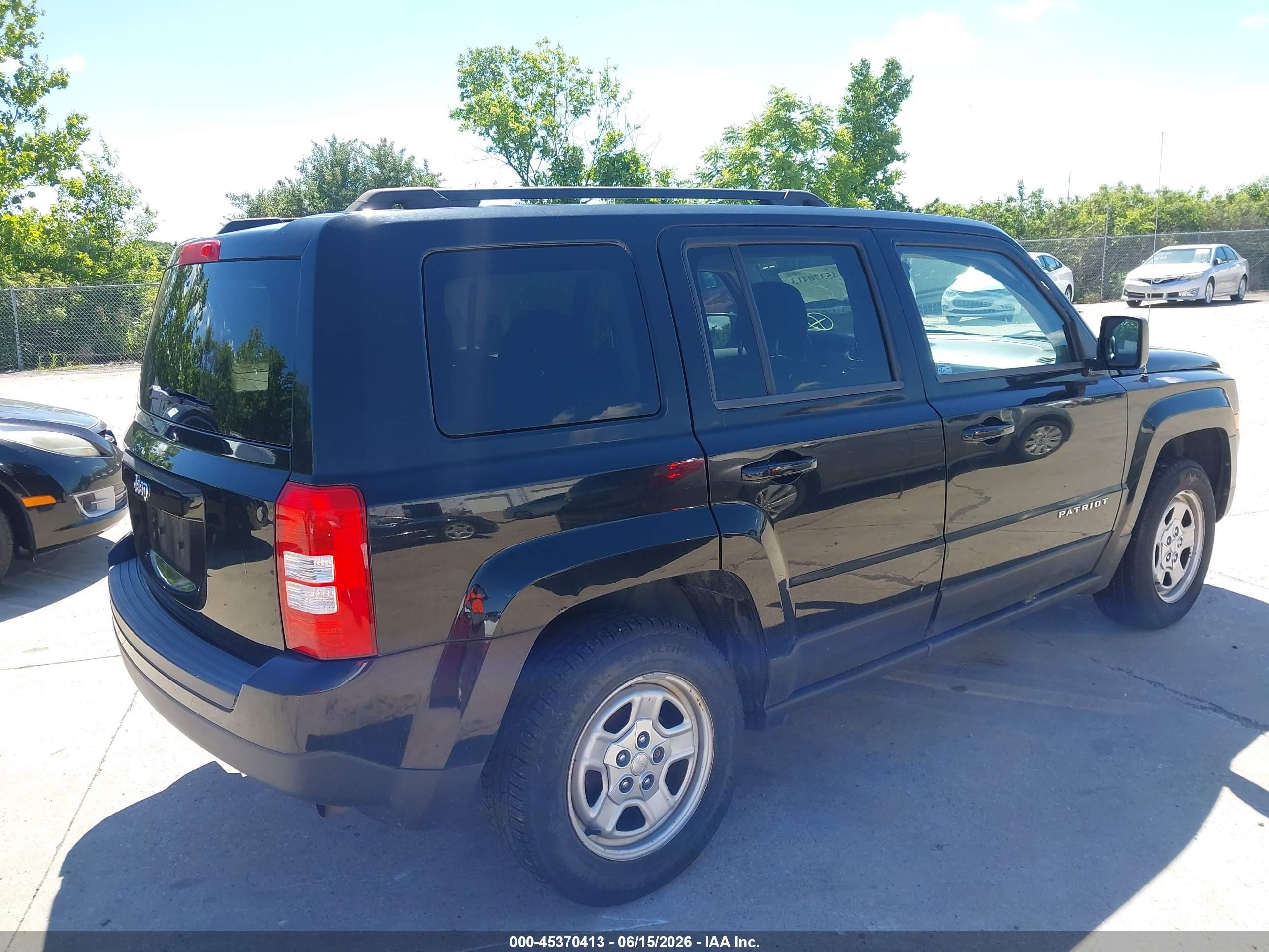 2015 Jeep Patriot Sport Black vin: 1C4NJPBB7FD164356