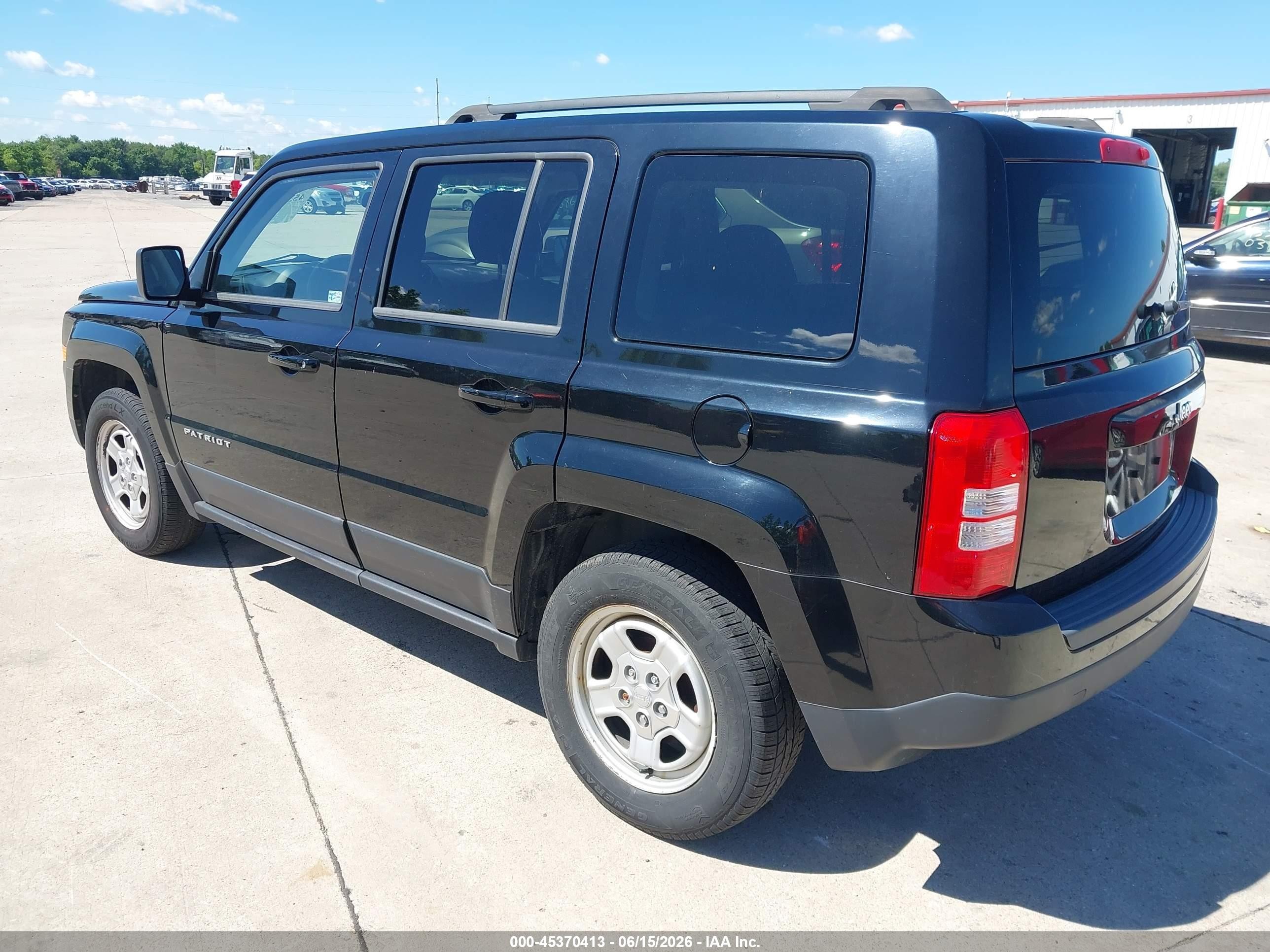 2015 Jeep Patriot Sport Black vin: 1C4NJPBB7FD164356