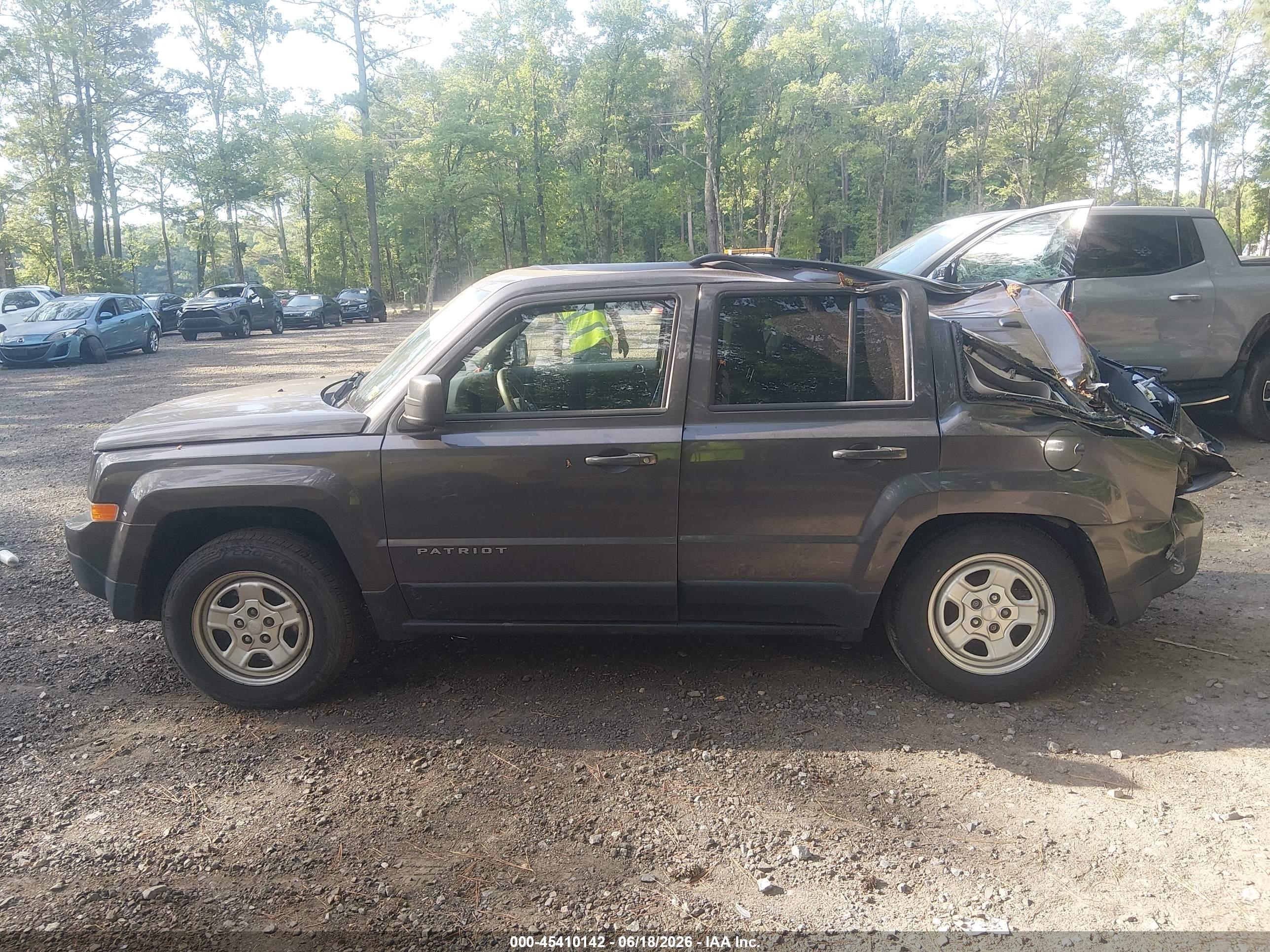 2015 Jeep Patriot Sport Gray vin: 1C4NJPBB7FD171890