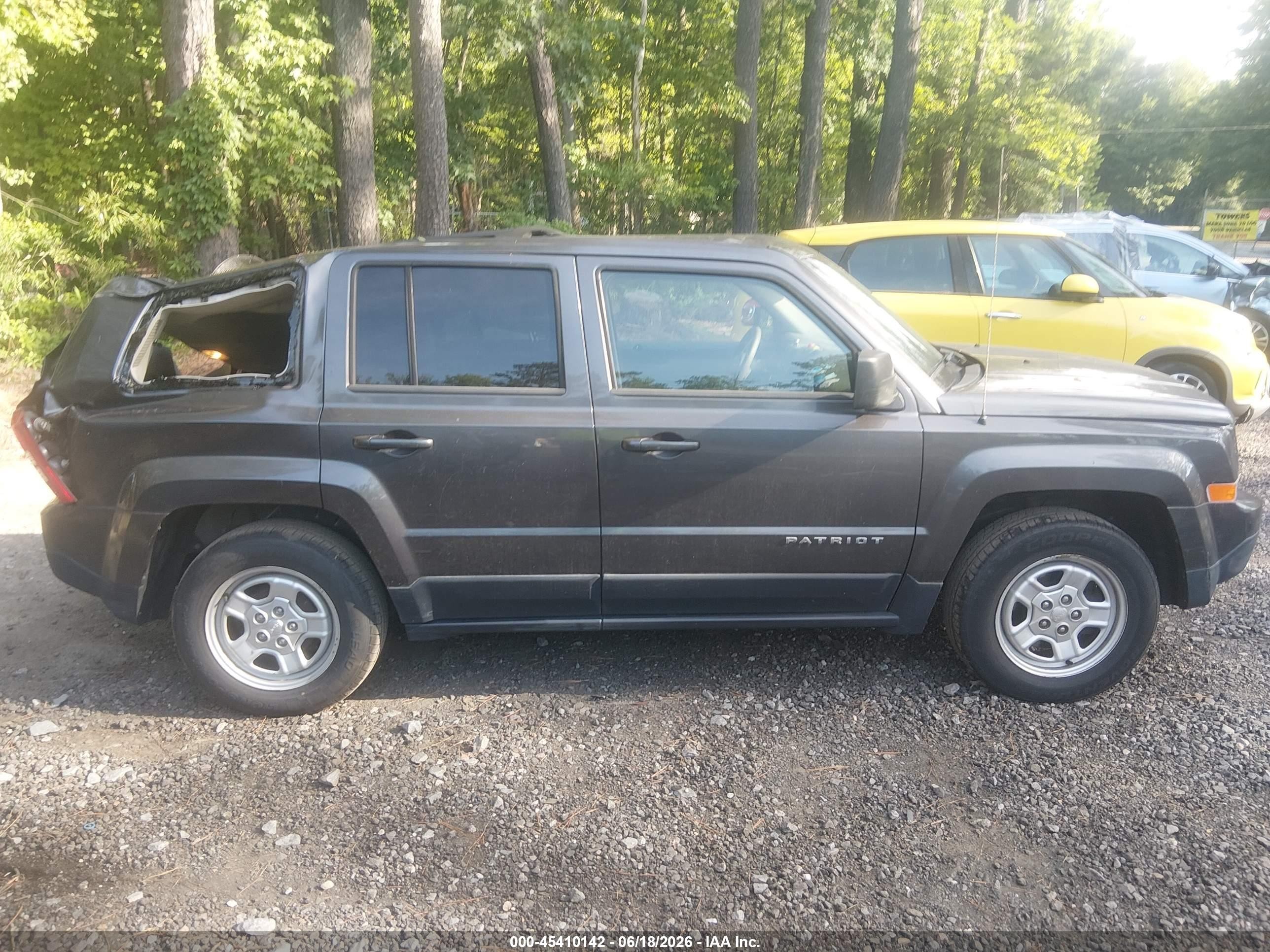 2015 Jeep Patriot Sport Gray vin: 1C4NJPBB7FD171890