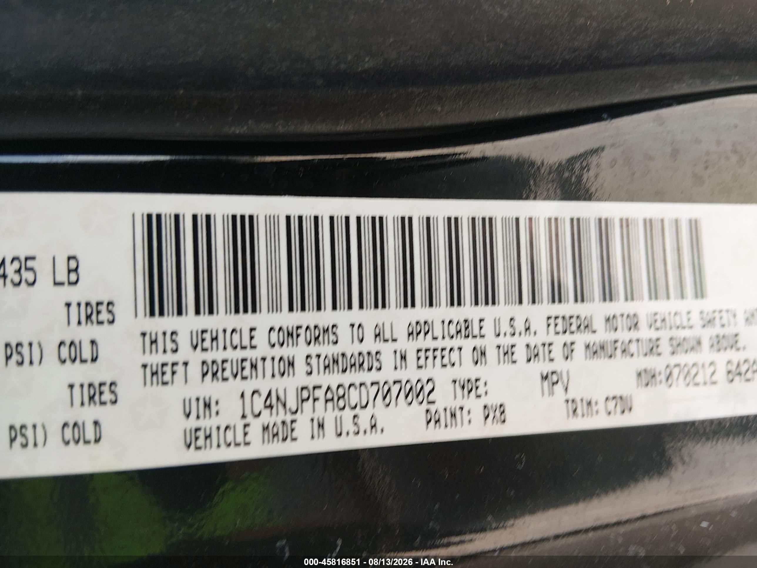 2015 Jeep Patriot Sport Black vin: 1C4NJPBB7FD318001