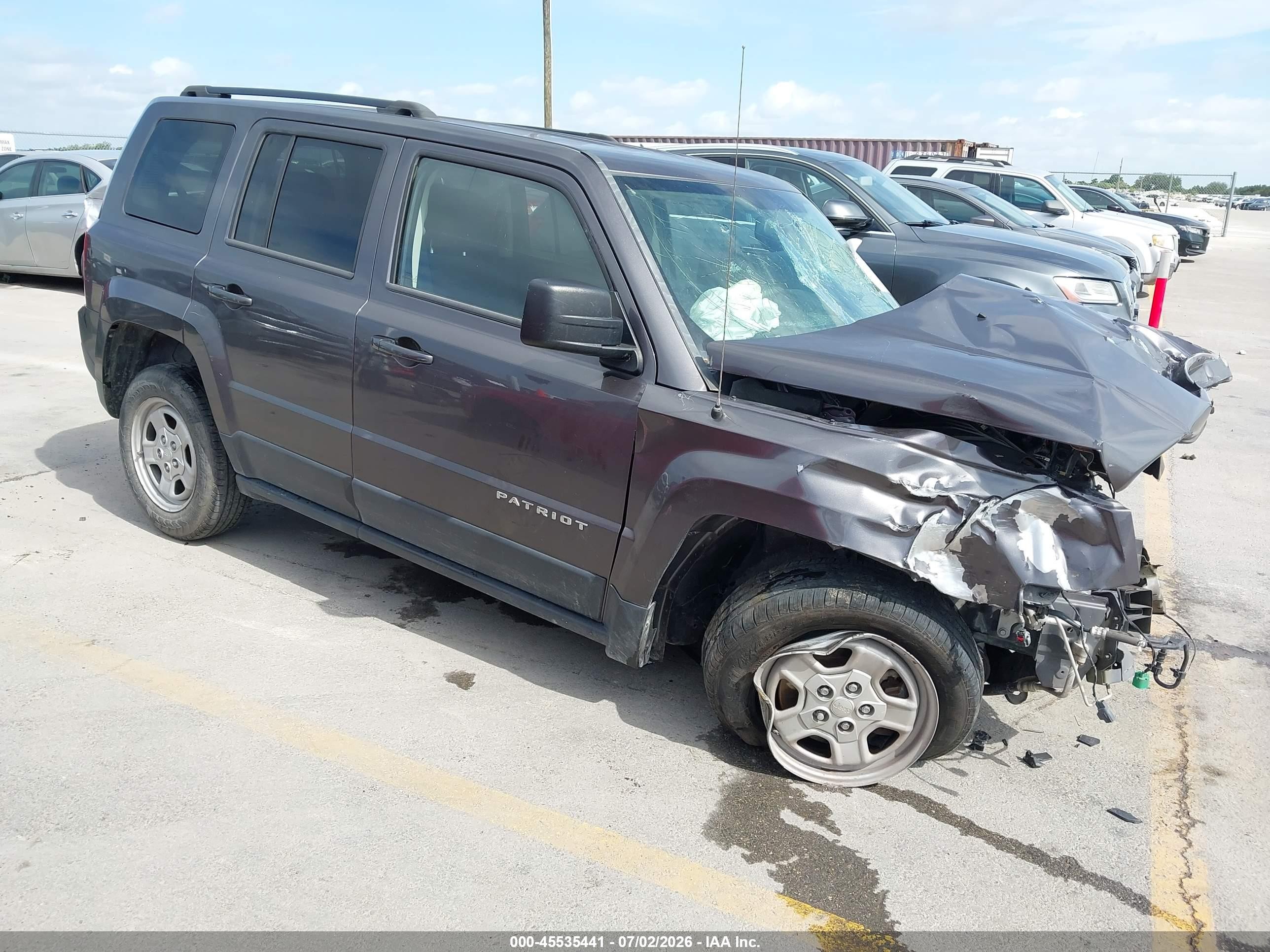 2015 Jeep Patriot Sport Серый vin: 1C4NJPBB7FD414162