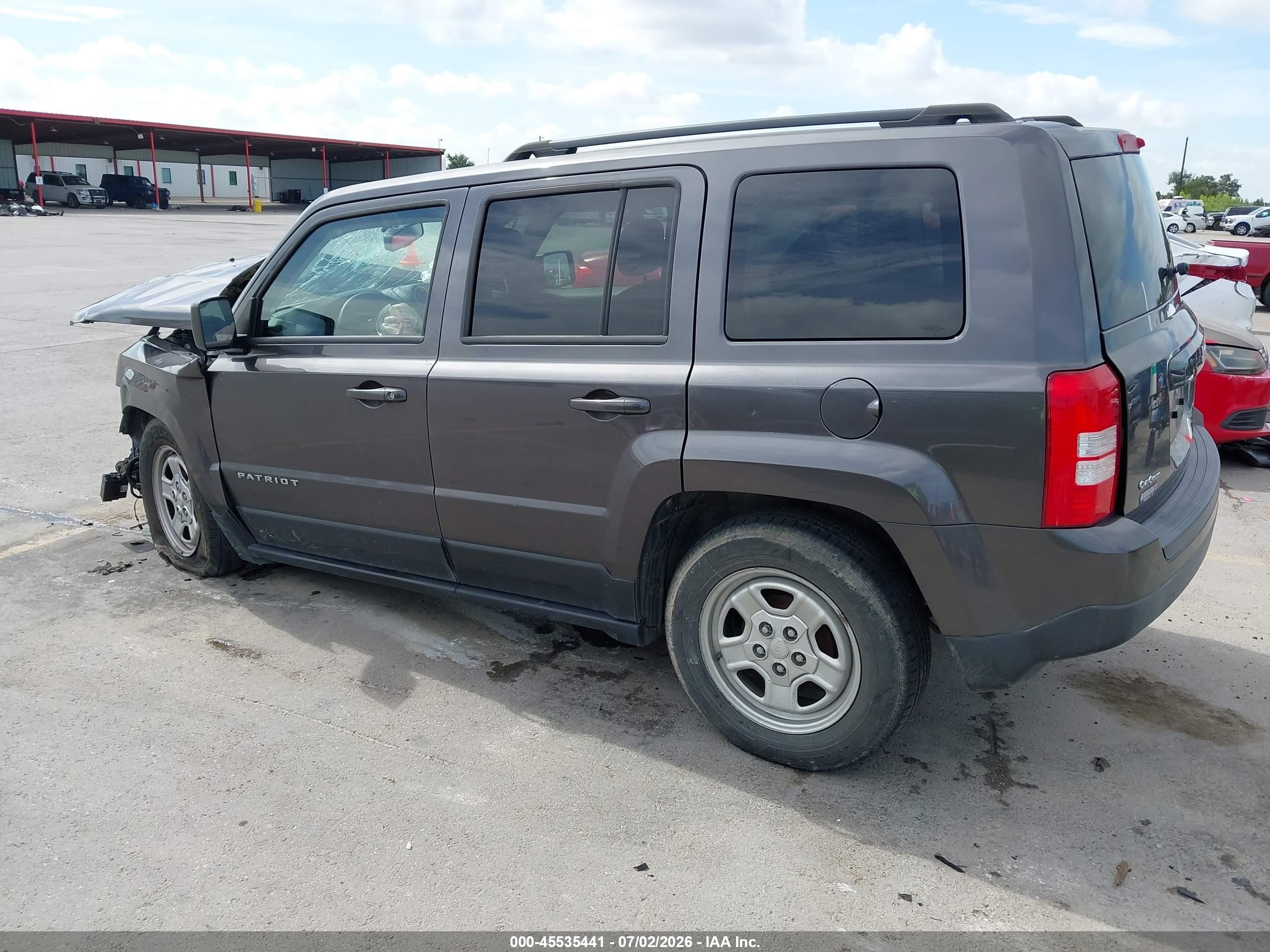 2015 Jeep Patriot Sport Серый vin: 1C4NJPBB7FD414162