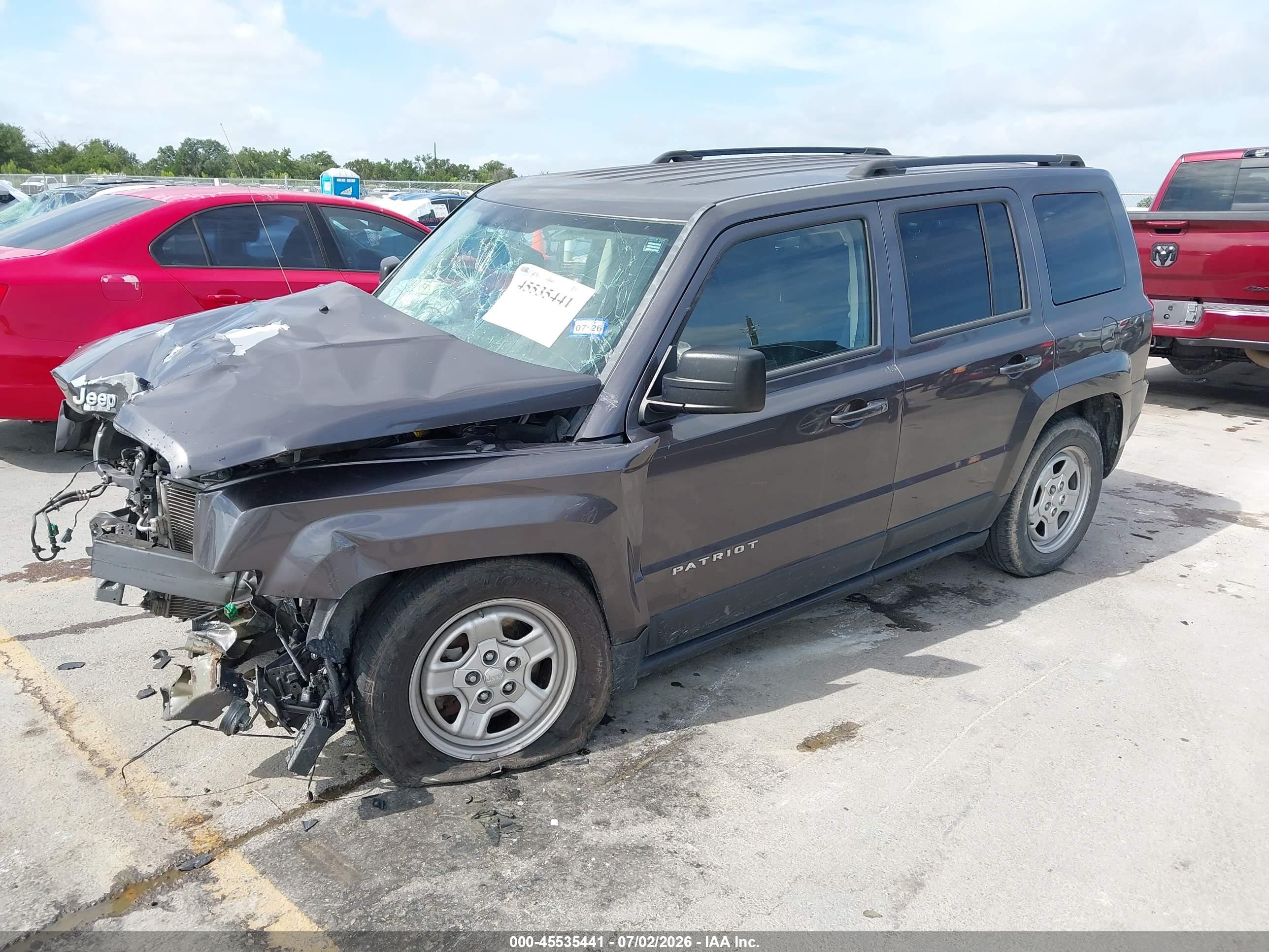 2015 Jeep Patriot Sport Серый vin: 1C4NJPBB7FD414162