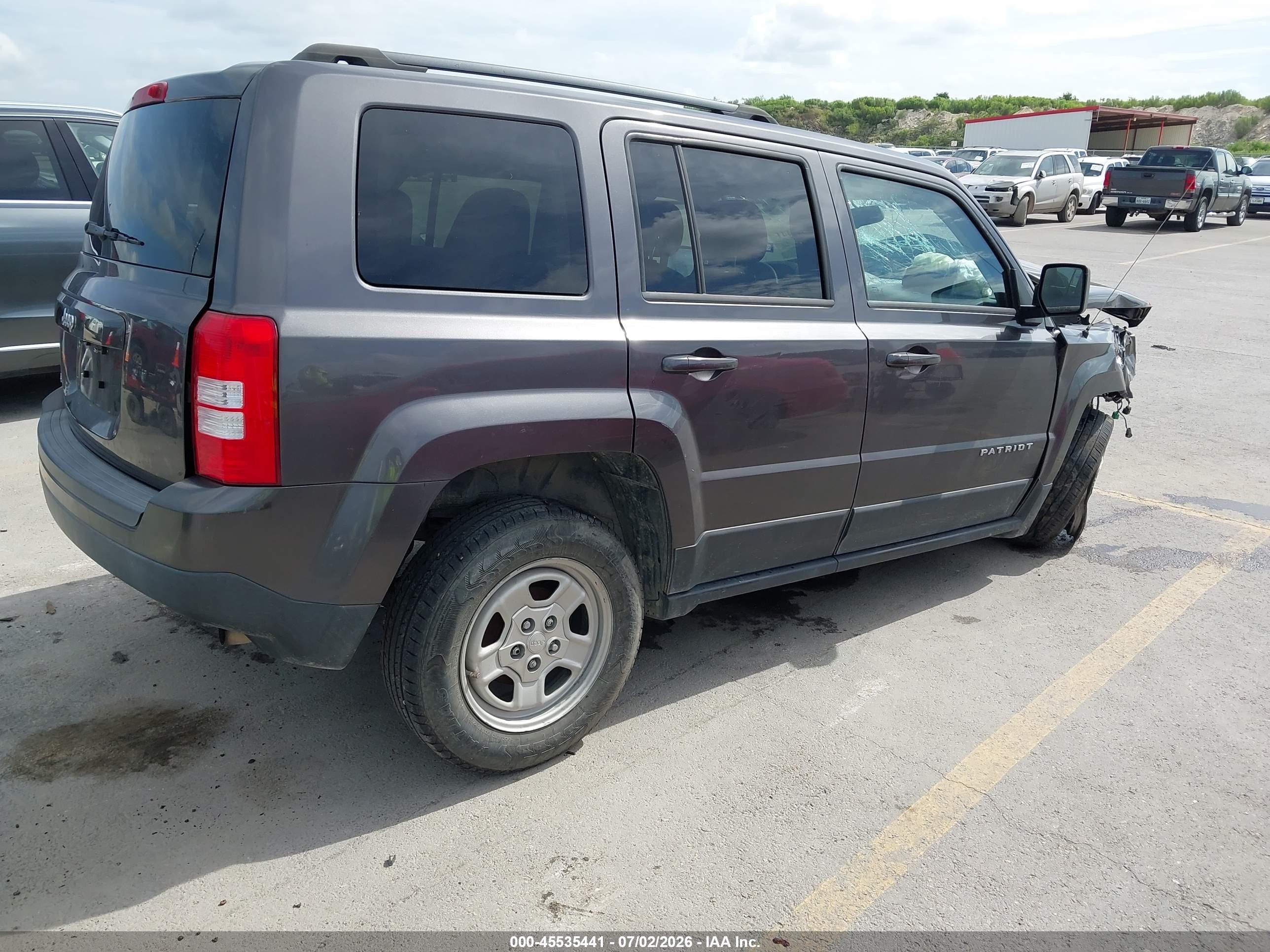 2015 Jeep Patriot Sport Серый vin: 1C4NJPBB7FD414162