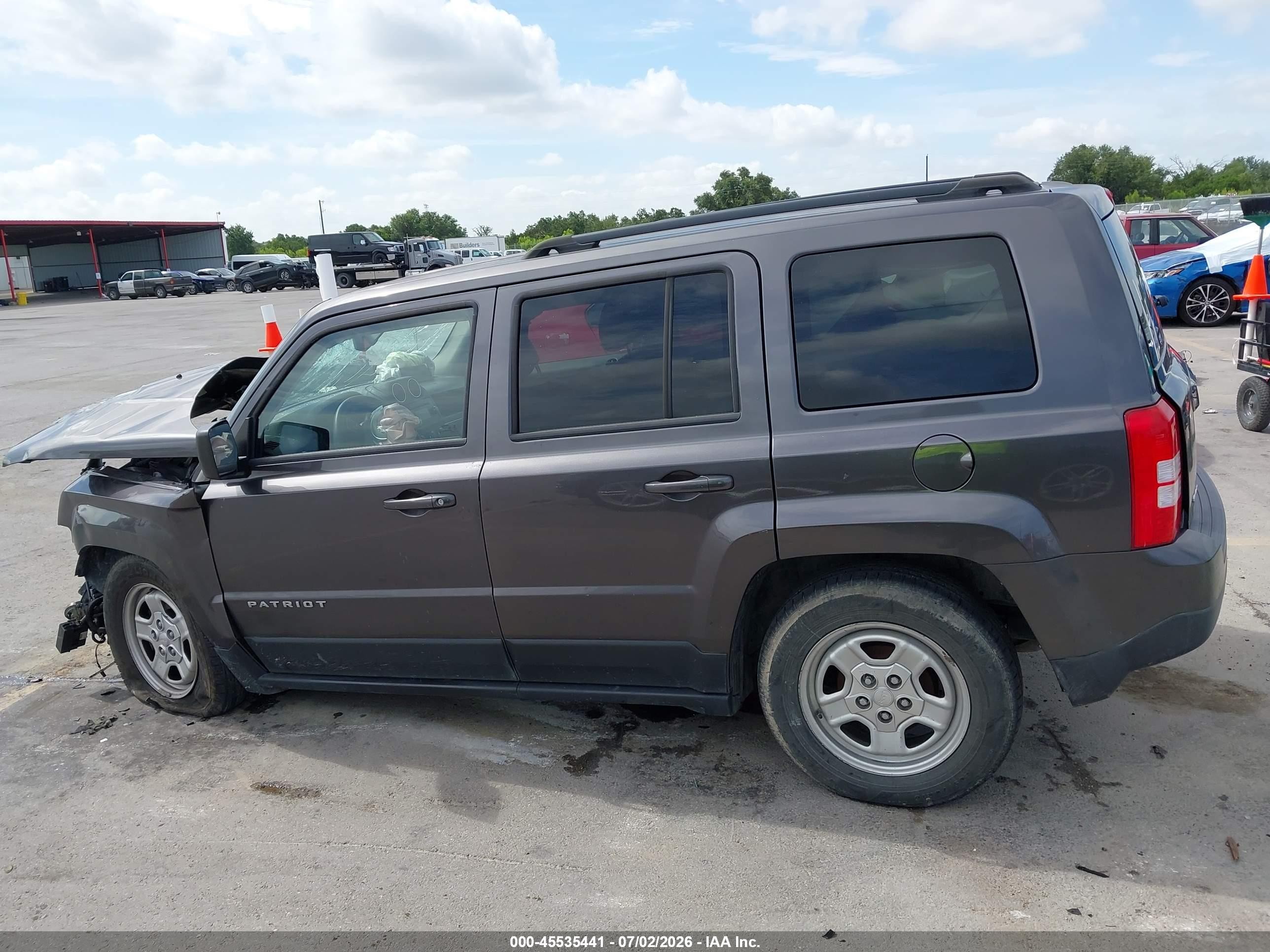 2015 Jeep Patriot Sport Серый vin: 1C4NJPBB7FD414162