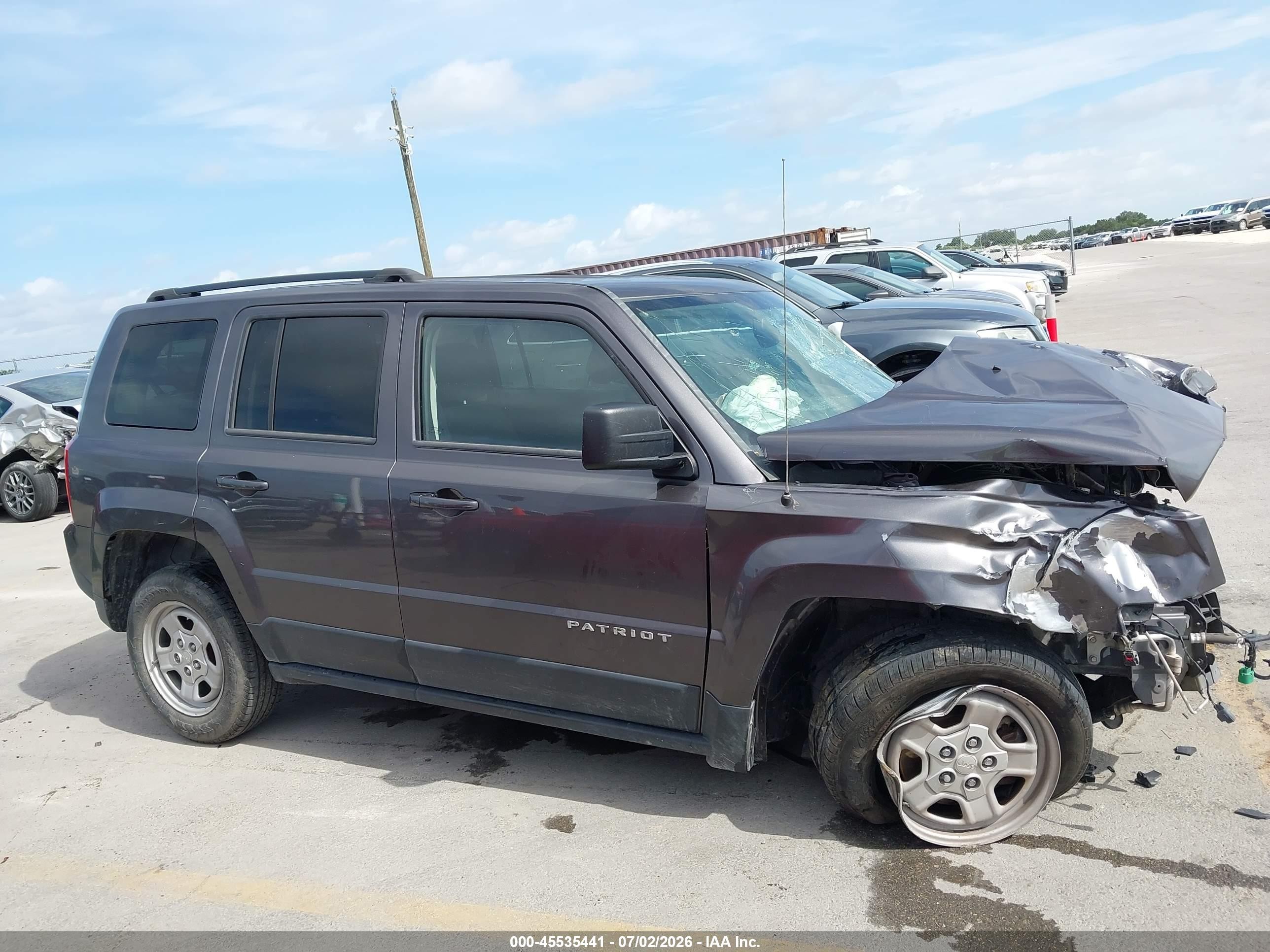 2015 Jeep Patriot Sport Серый vin: 1C4NJPBB7FD414162