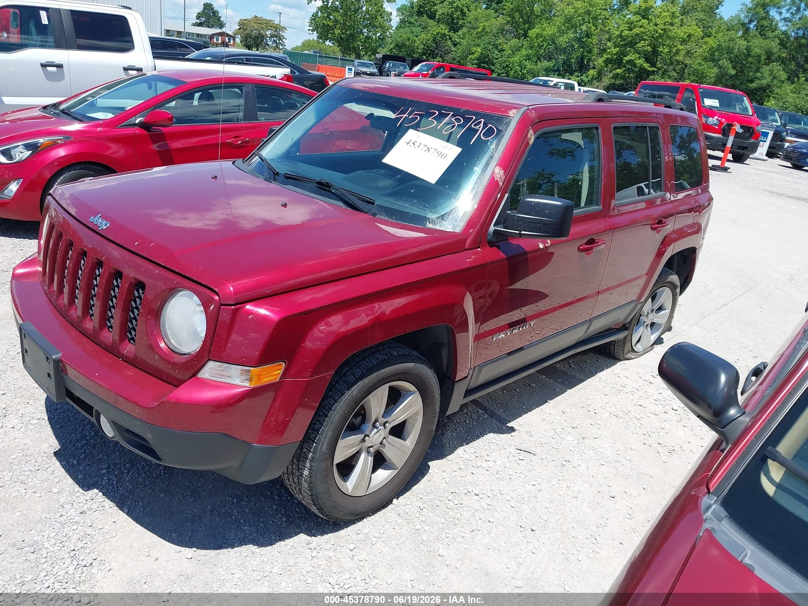 2014 Jeep Patriot Sport Red vin: 1C4NJPBB8ED848637
