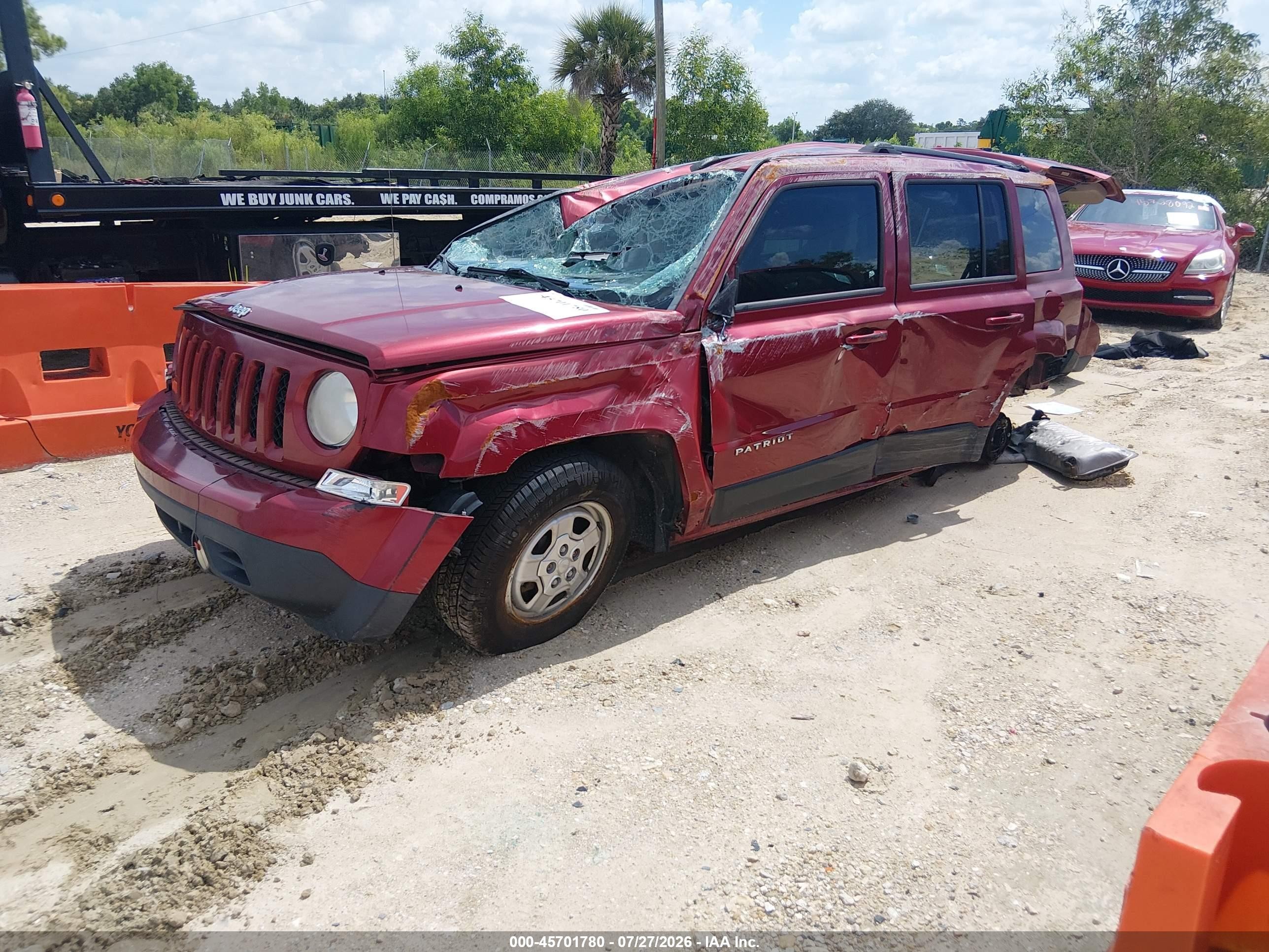 2014 Jeep Patriot Sport Красный vin: 1C4NJPBB8ED901093