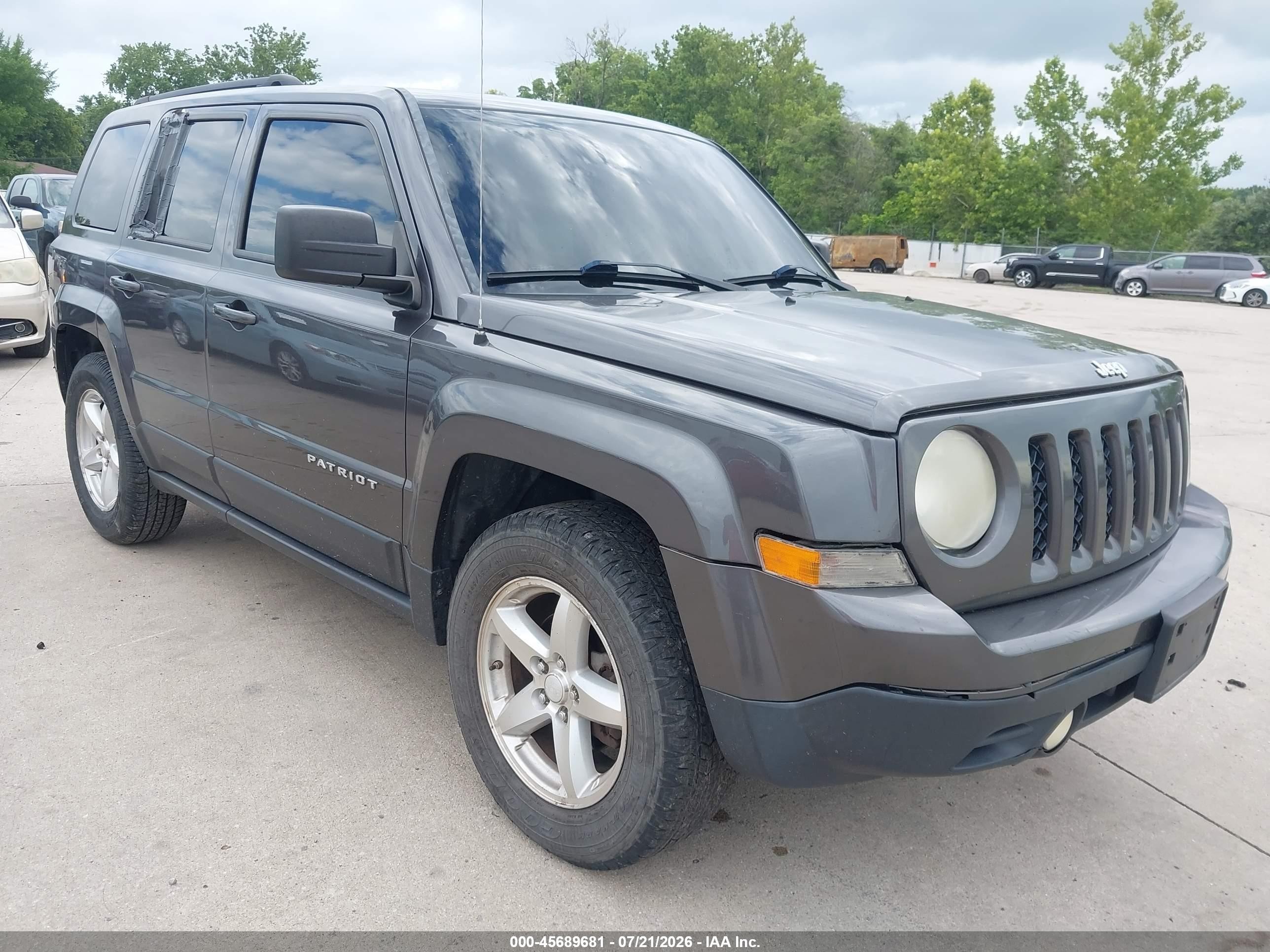 2014 Jeep Patriot Sport Gray vin: 1C4NJPBB8ED916094