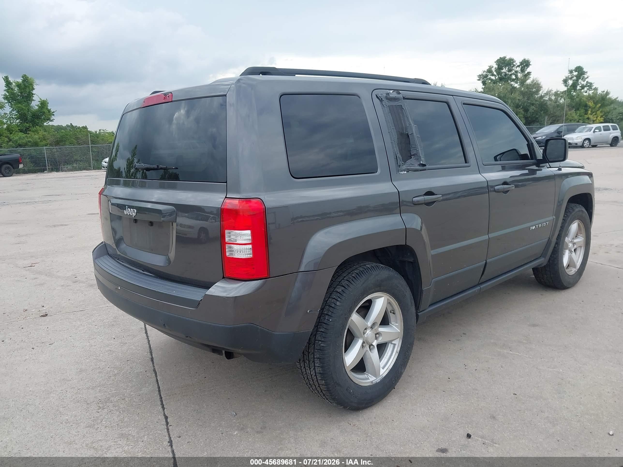 2014 Jeep Patriot Sport Gray vin: 1C4NJPBB8ED916094