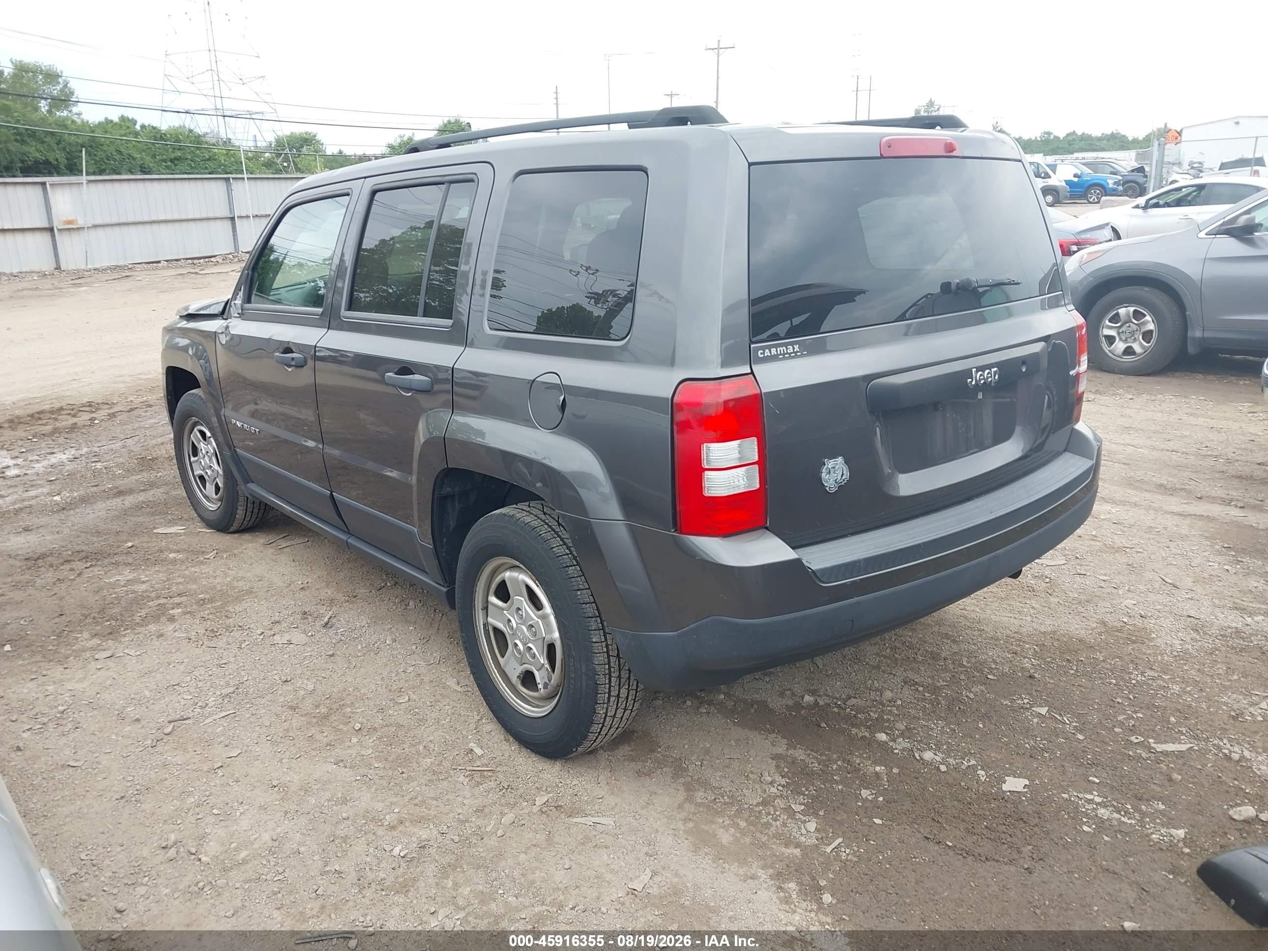 2015 Jeep Patriot Sport Серый vin: 1C4NJPBB8FD296431