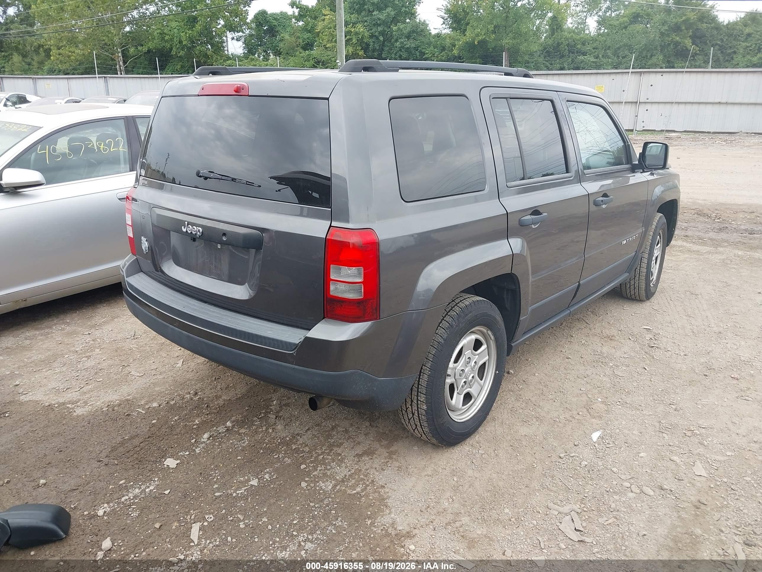 2015 Jeep Patriot Sport Серый vin: 1C4NJPBB8FD296431
