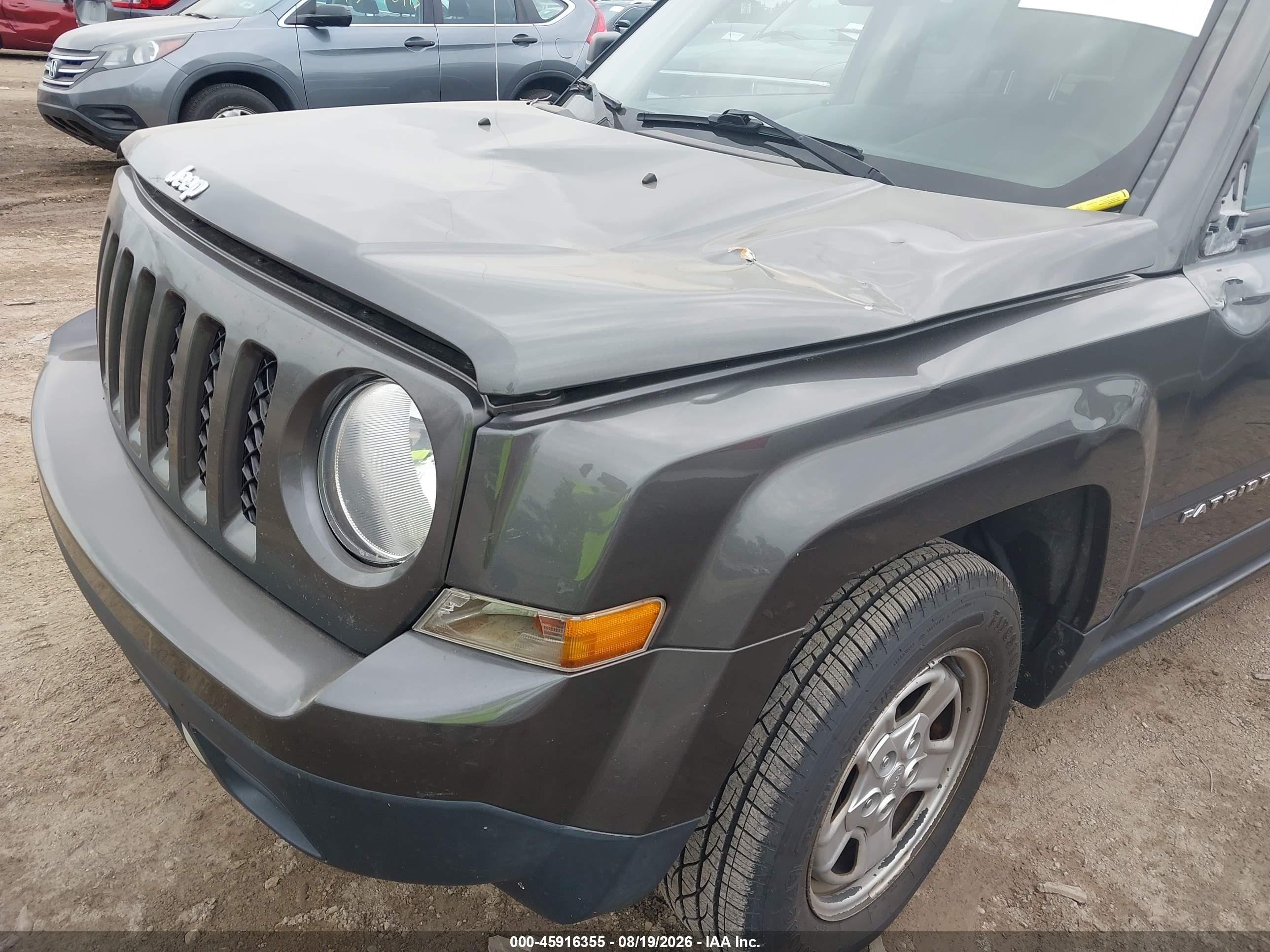 2015 Jeep Patriot Sport Серый vin: 1C4NJPBB8FD296431