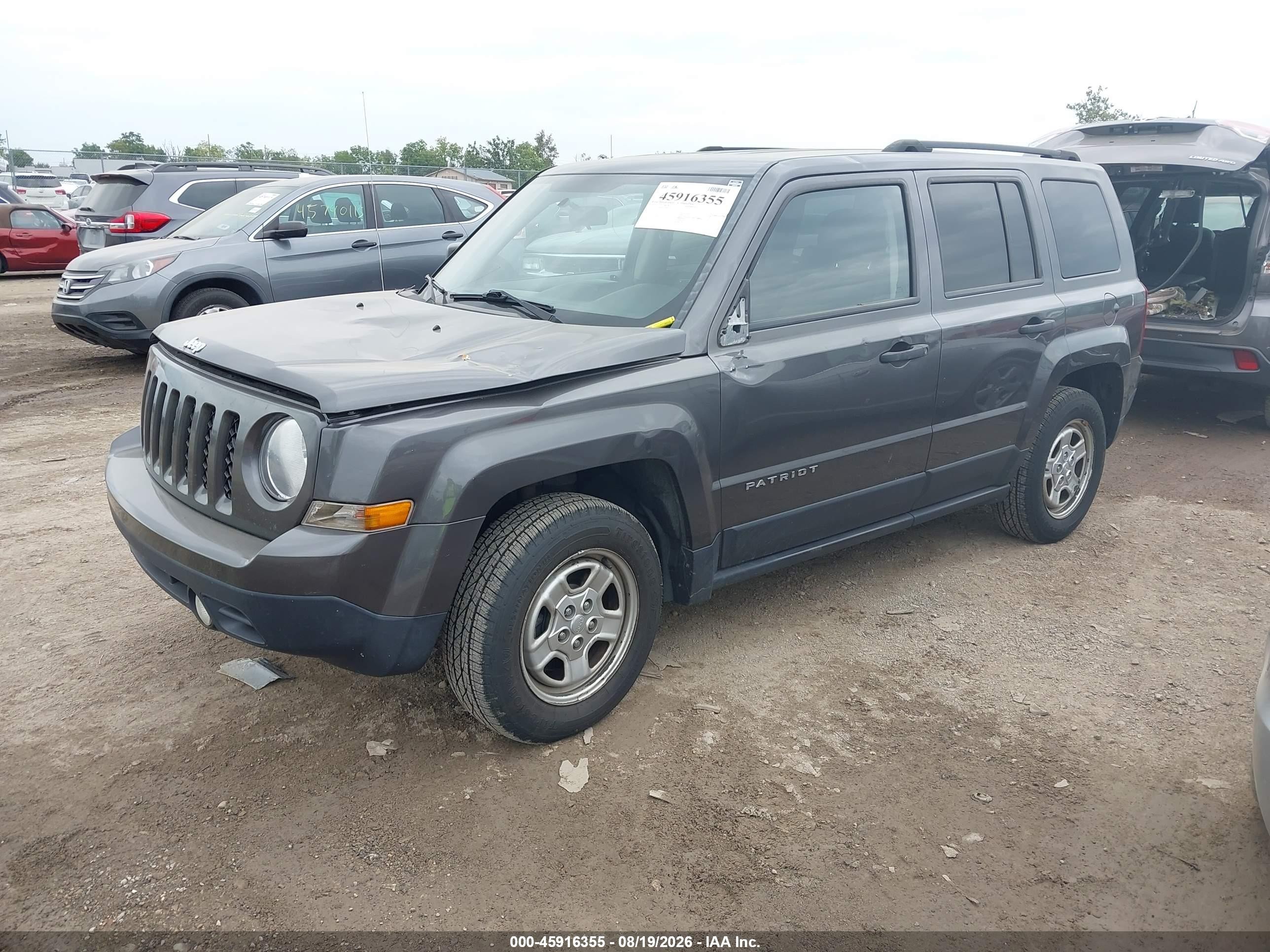 2015 Jeep Patriot Sport Серый vin: 1C4NJPBB8FD296431