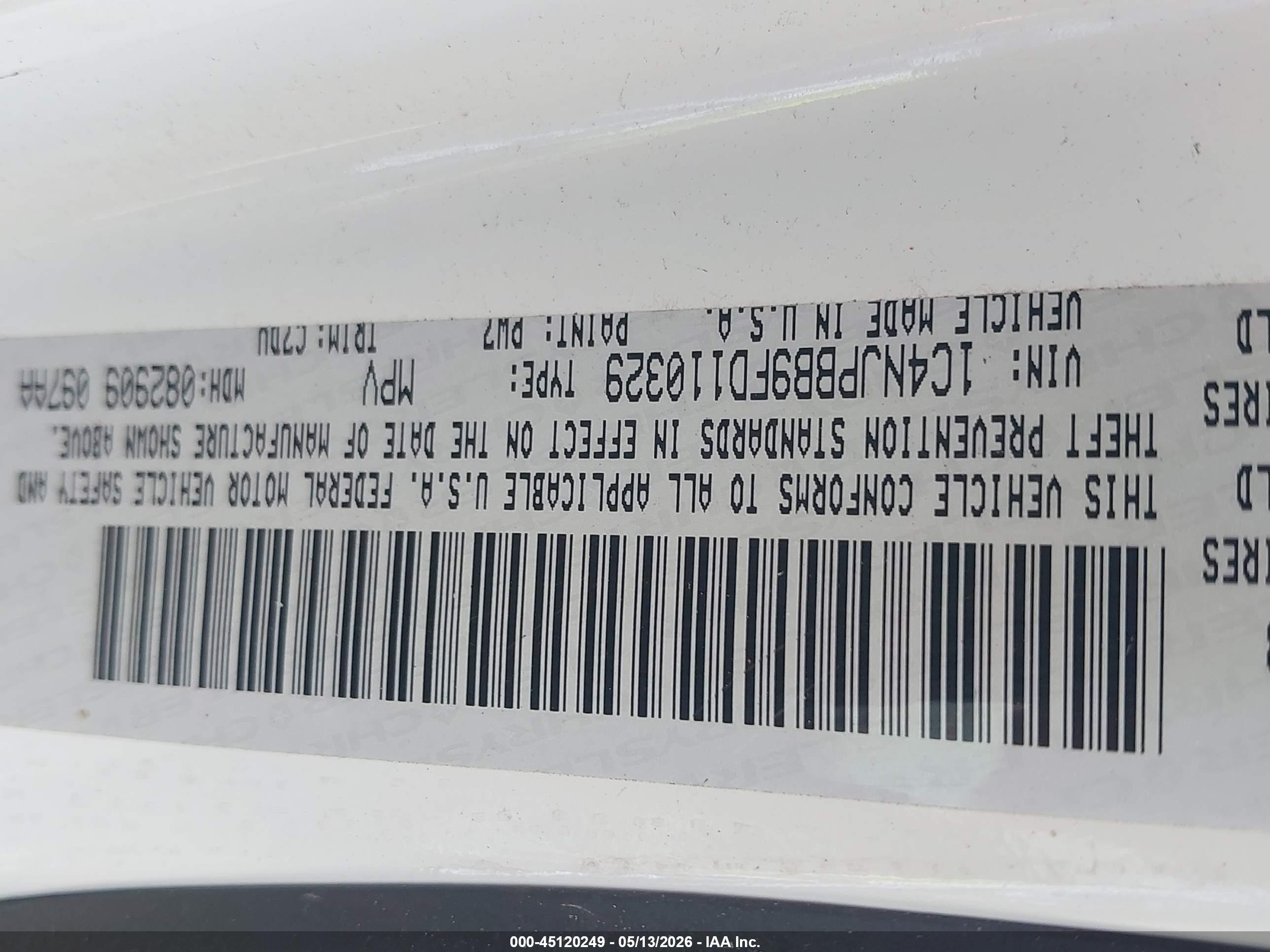 2015 Jeep Patriot Sport White vin: 1C4NJPBB9FD110329