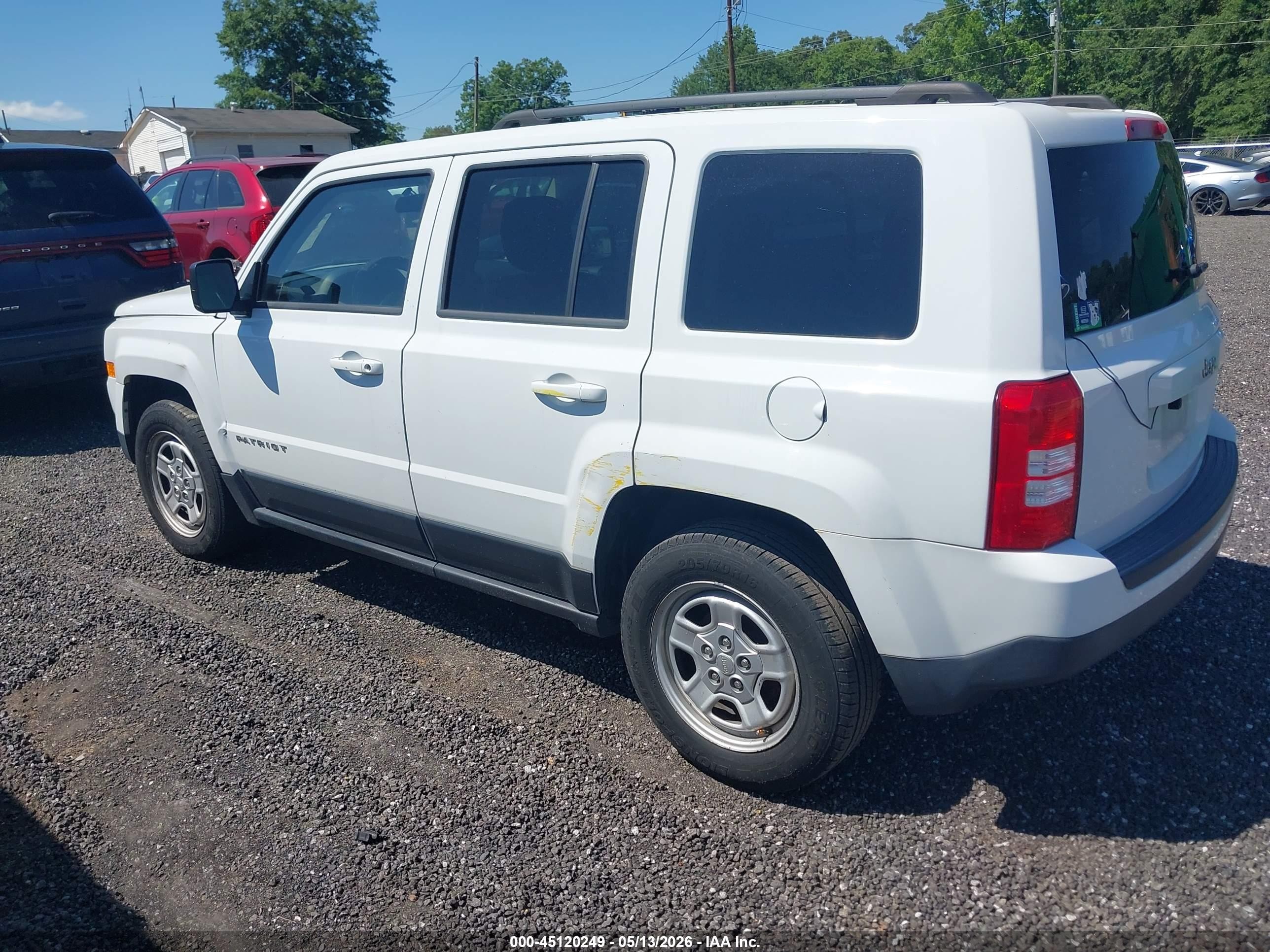 2015 Jeep Patriot Sport White vin: 1C4NJPBB9FD110329