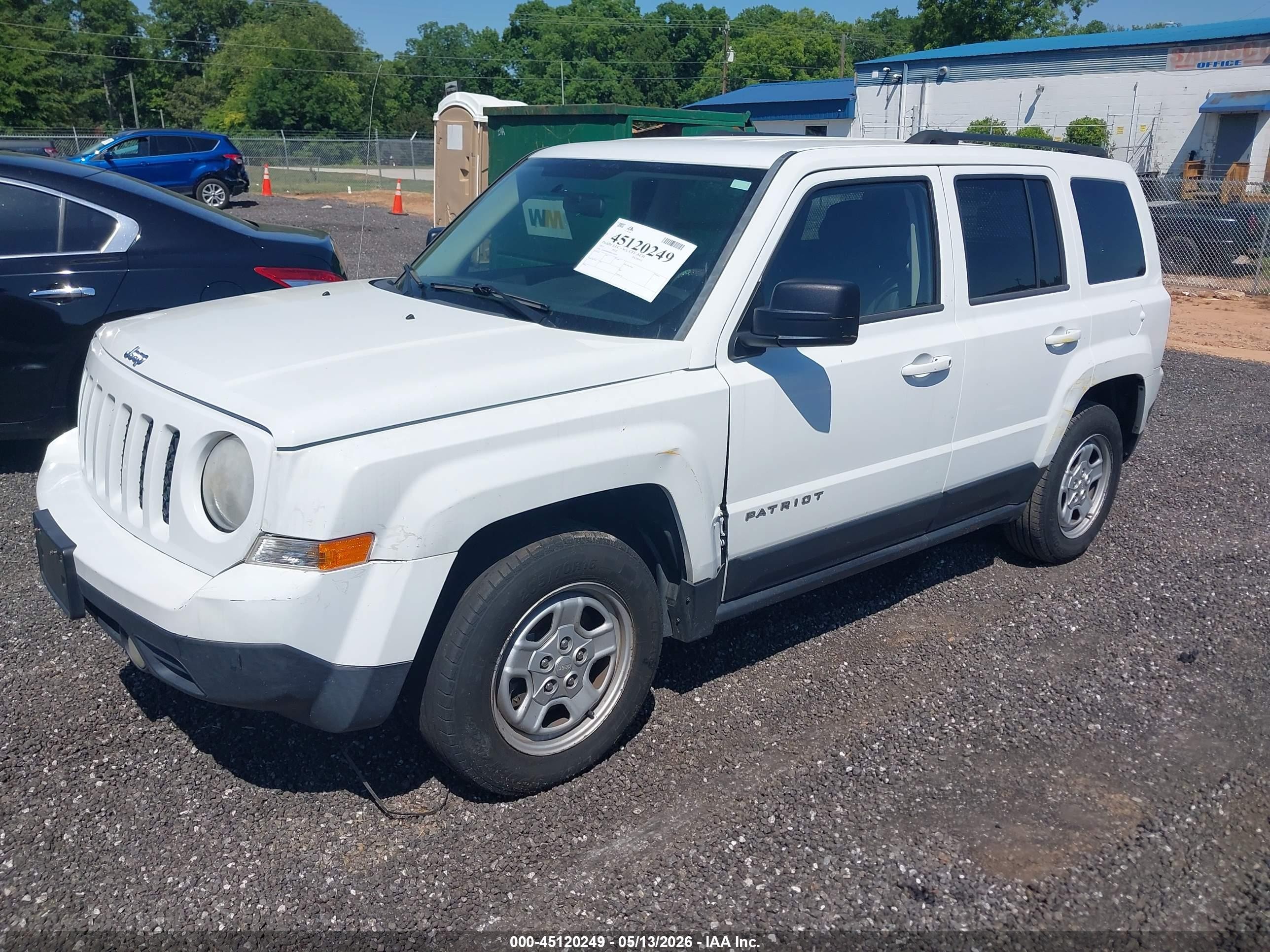 2015 Jeep Patriot Sport White vin: 1C4NJPBB9FD110329