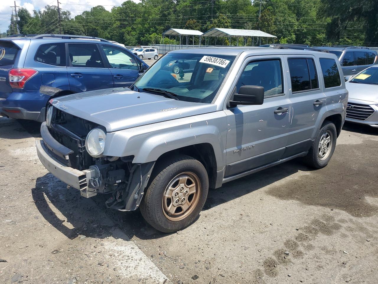 2015 Jeep Patriot Sport Silver vin: 1C4NJPBB9FD274342