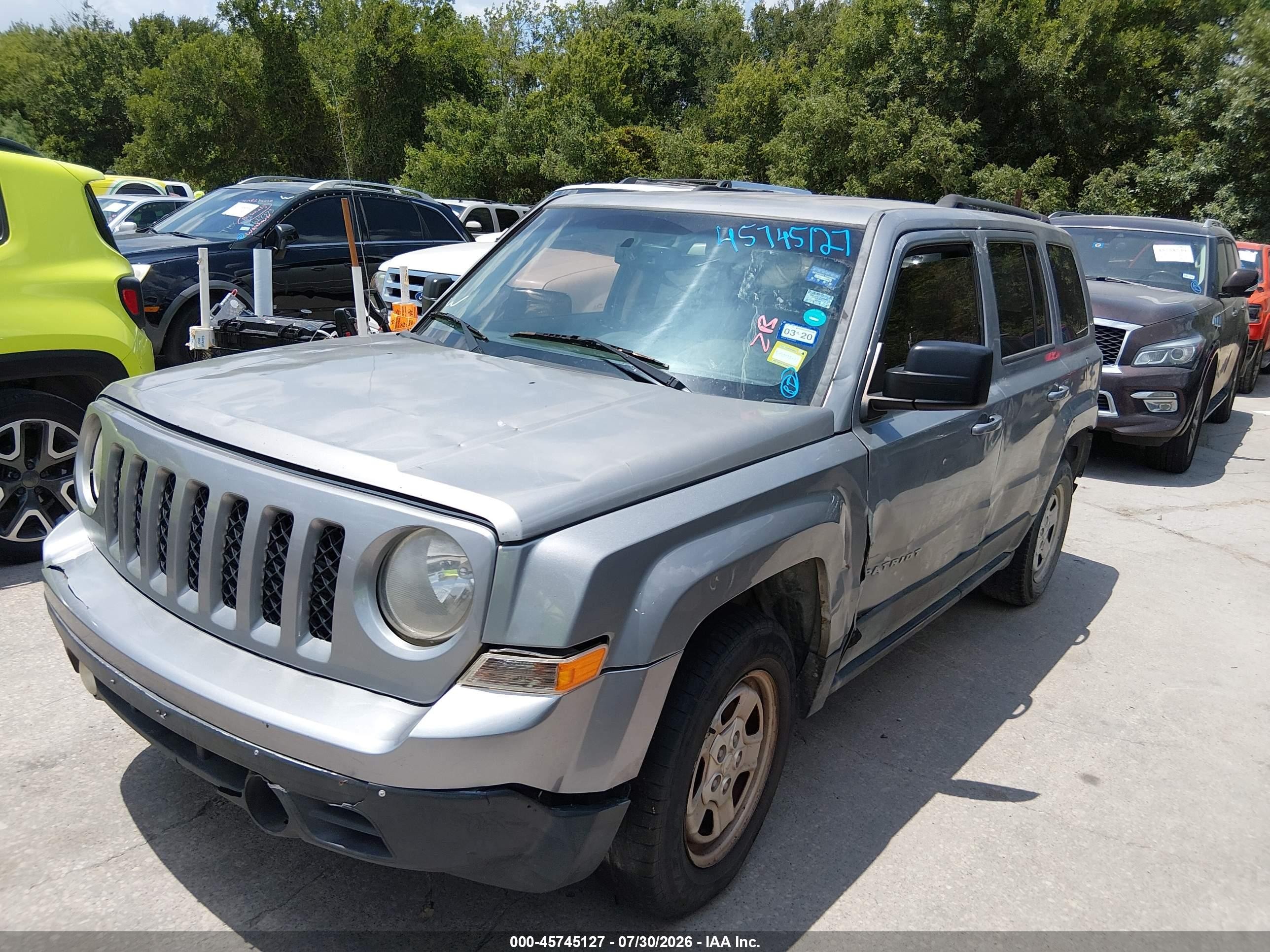 2015 Jeep Patriot Sport Gray vin: 1C4NJPBBXFD204381