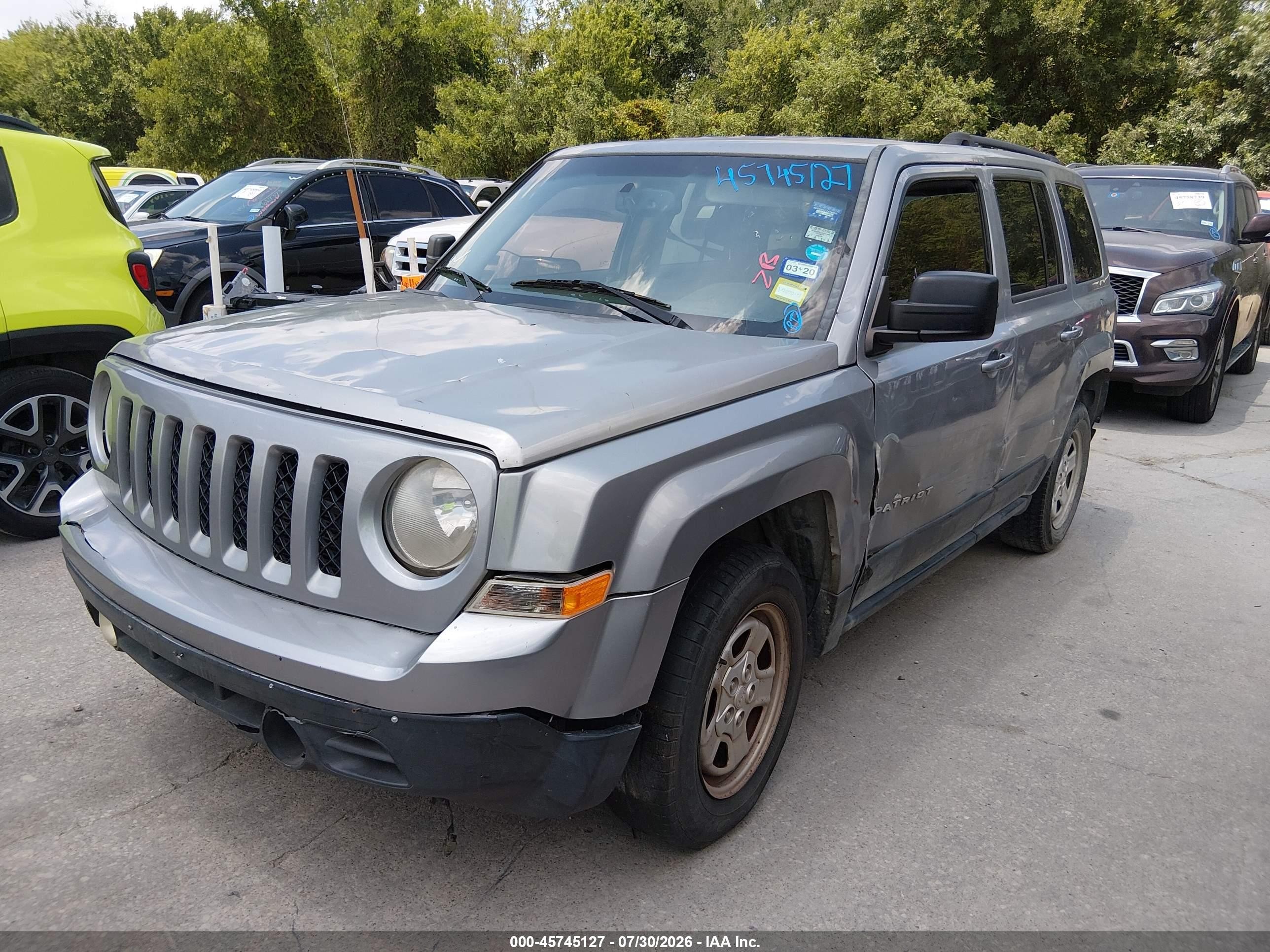 2015 Jeep Patriot Sport Gray vin: 1C4NJPBBXFD204381