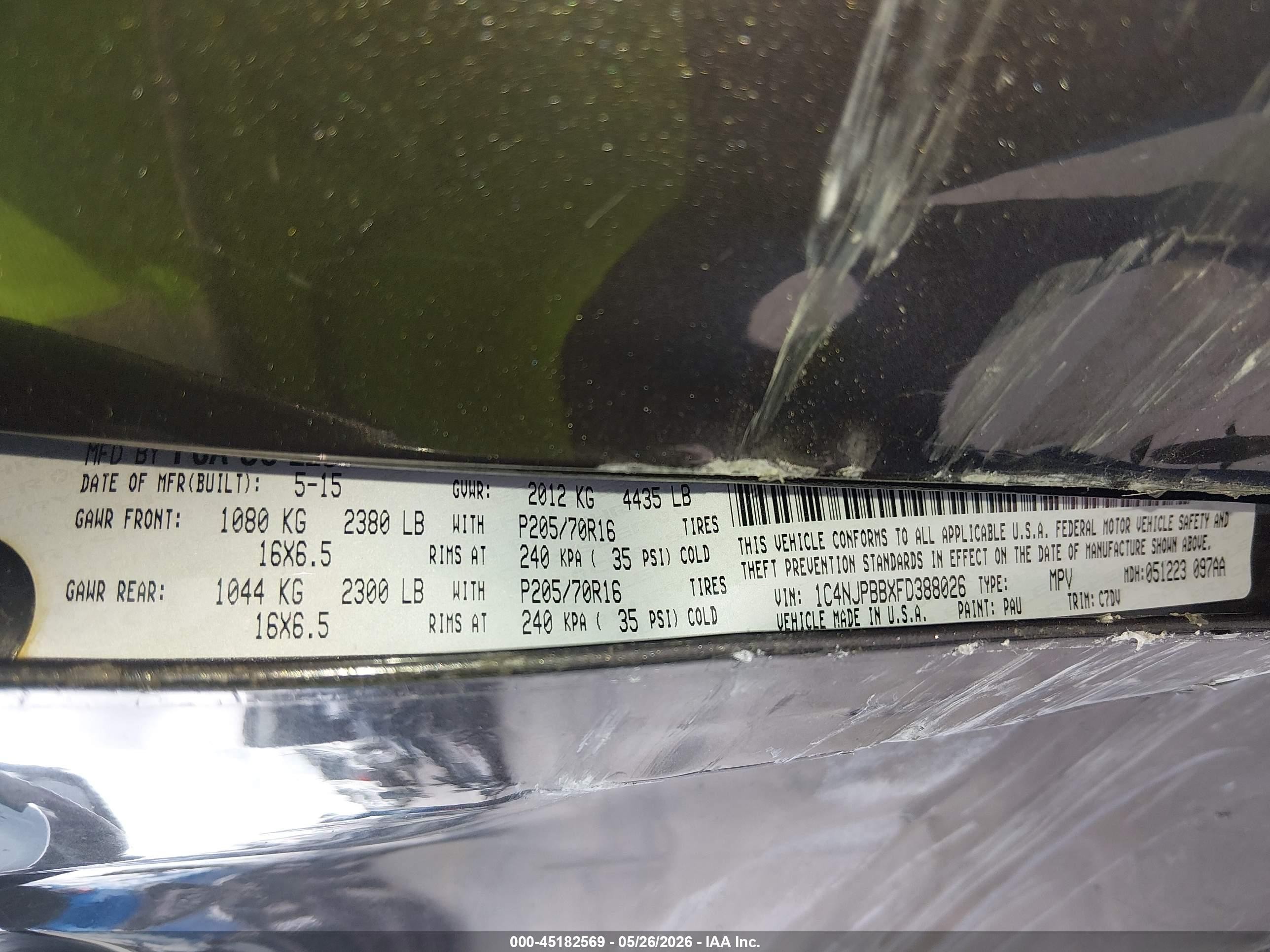2015 Jeep Patriot Sport Gray vin: 1C4NJPBBXFD388026