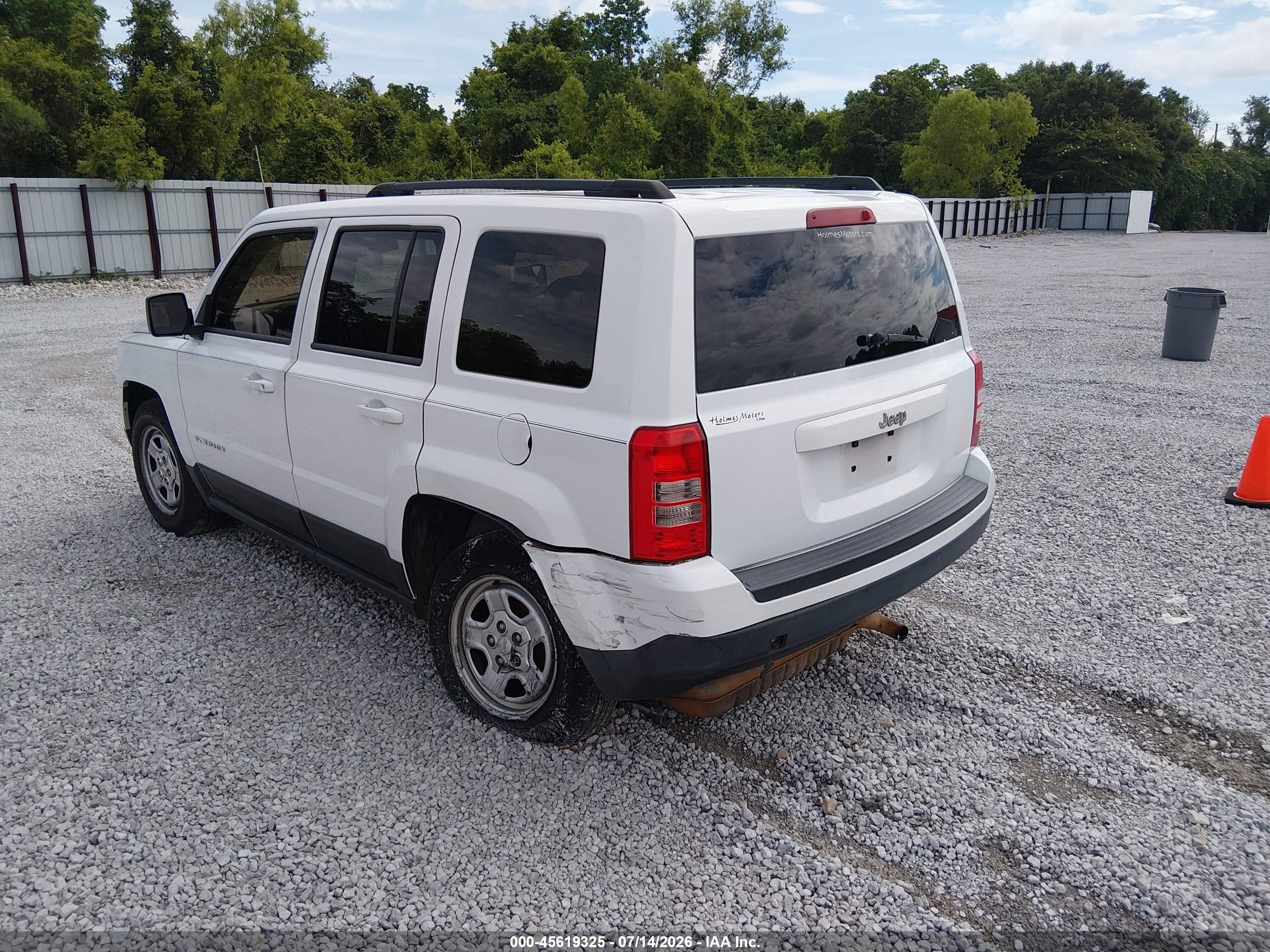 2015 Jeep Patriot Sport White vin: 1C4NJPBBXFD418576