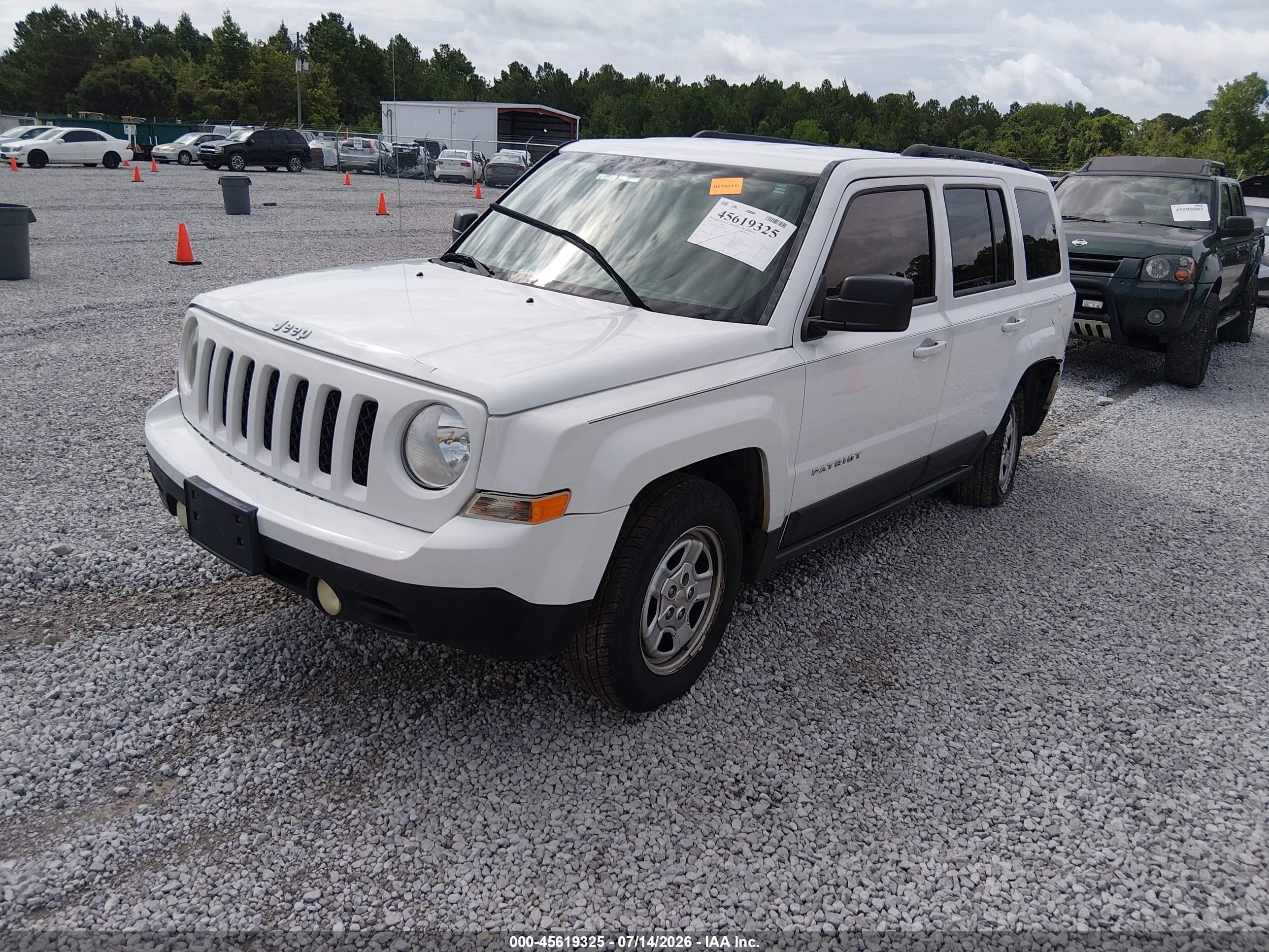 2015 Jeep Patriot Sport White vin: 1C4NJPBBXFD418576
