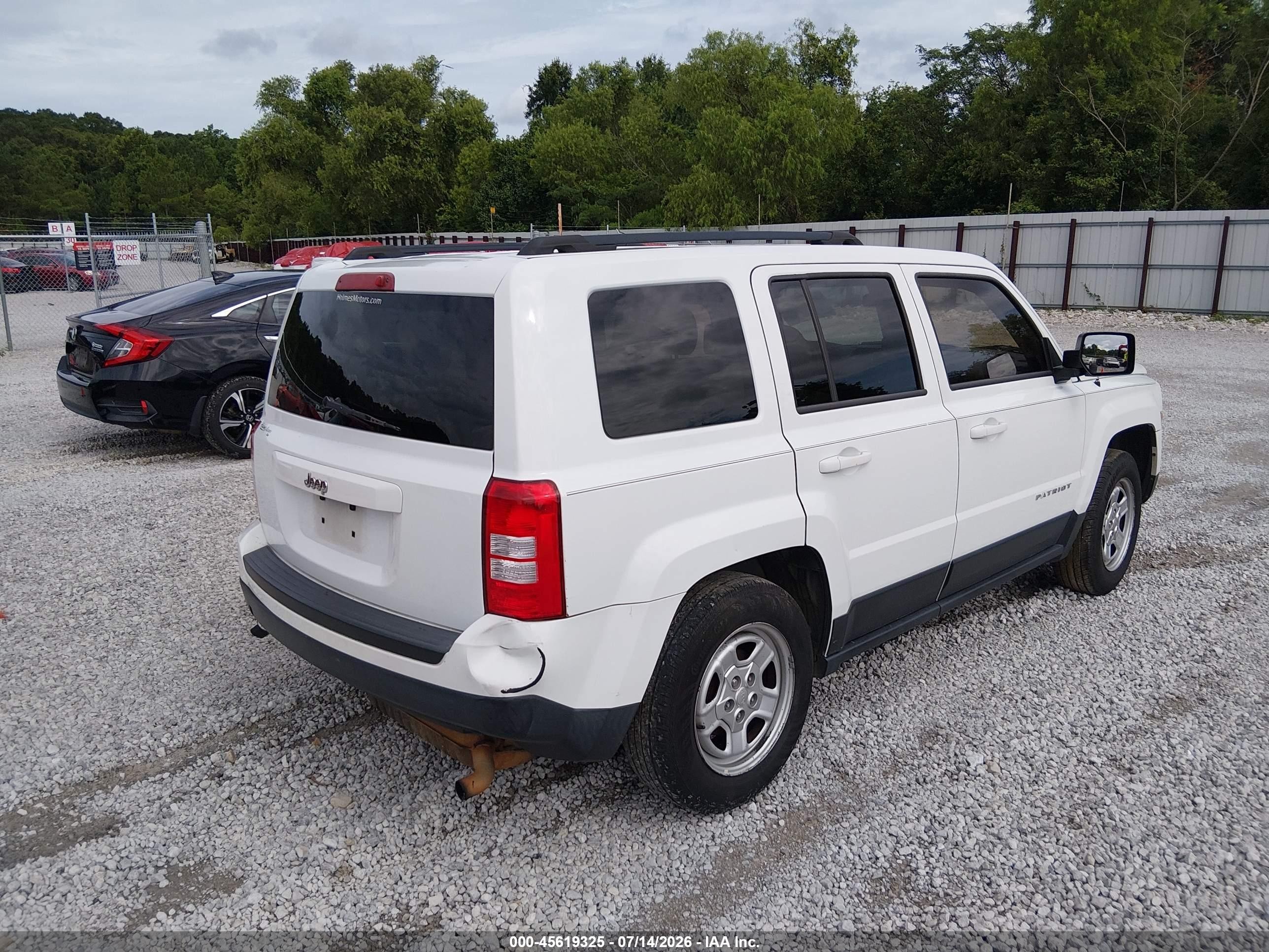 2015 Jeep Patriot Sport White vin: 1C4NJPBBXFD418576