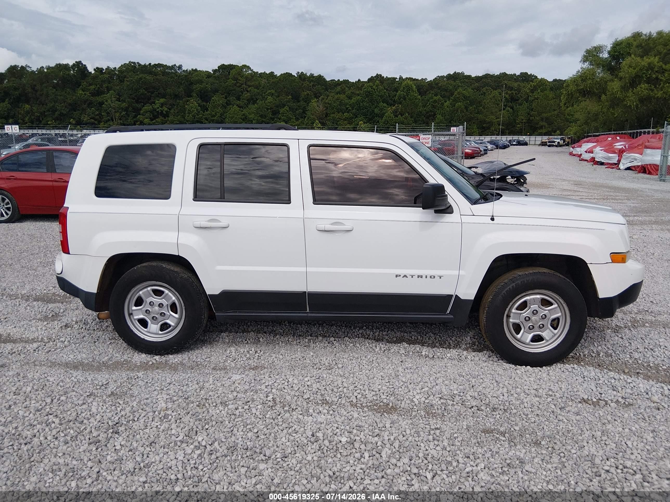 2015 Jeep Patriot Sport White vin: 1C4NJPBBXFD418576