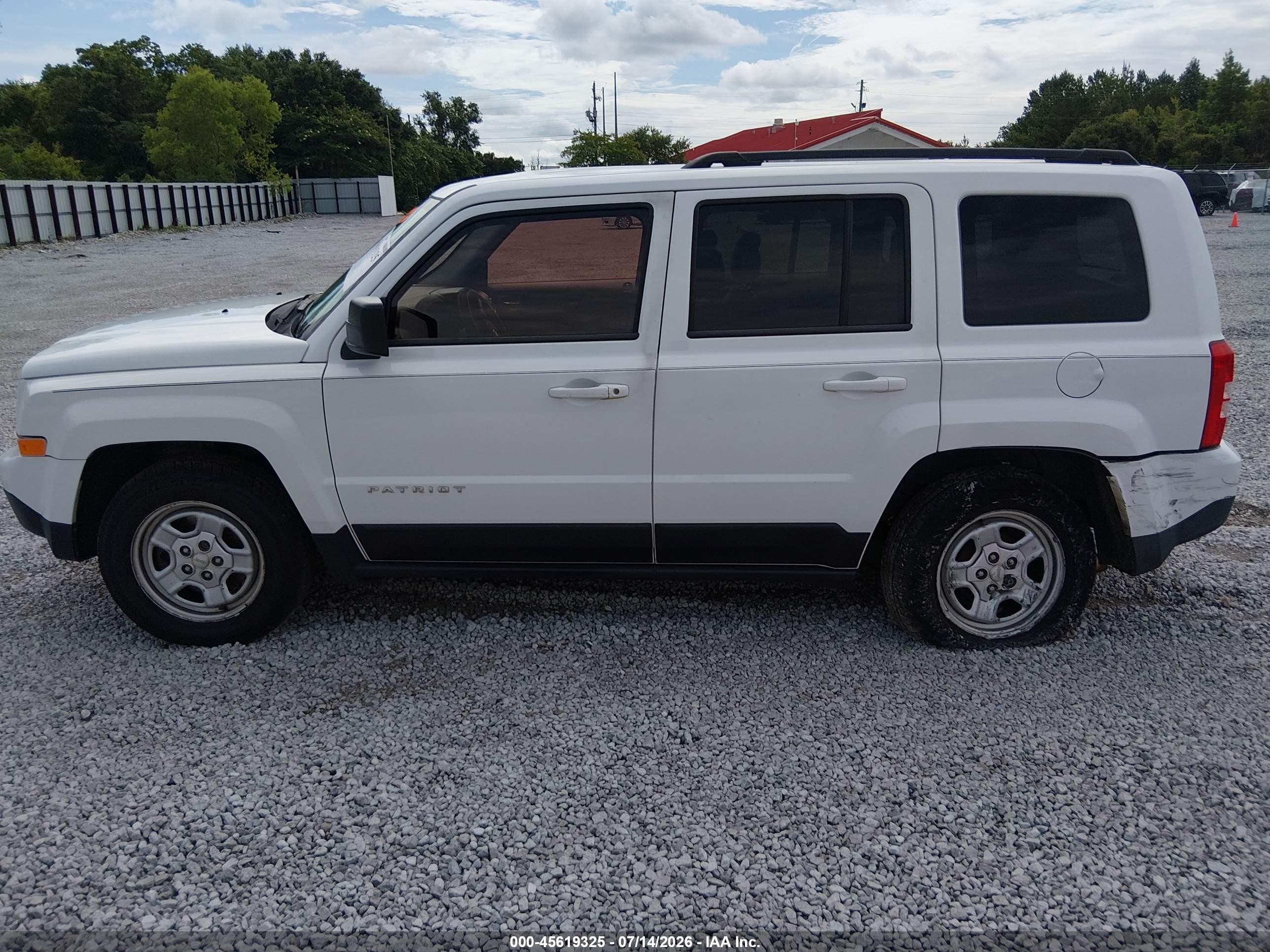 2015 Jeep Patriot Sport White vin: 1C4NJPBBXFD418576